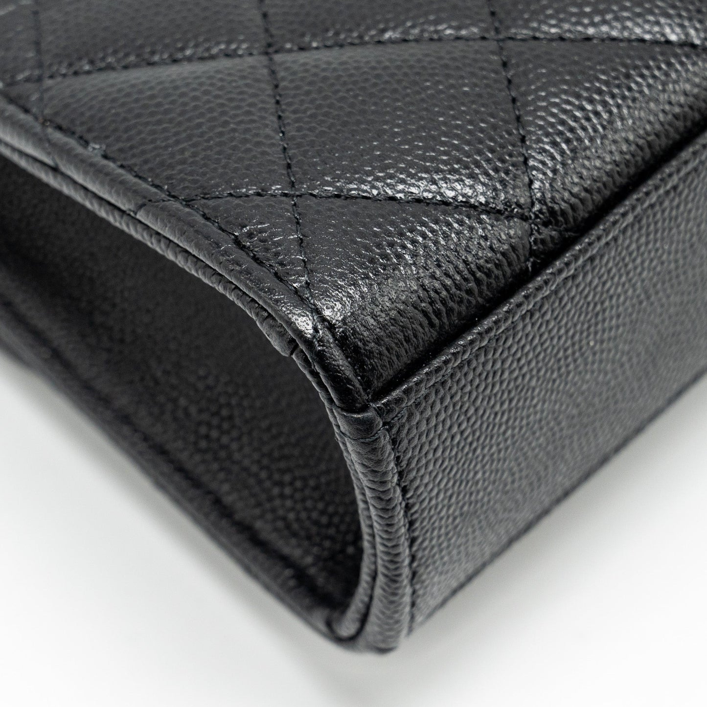 Chanel Top Handle Mini Flap Bag with Chain caviar black L (microchip)