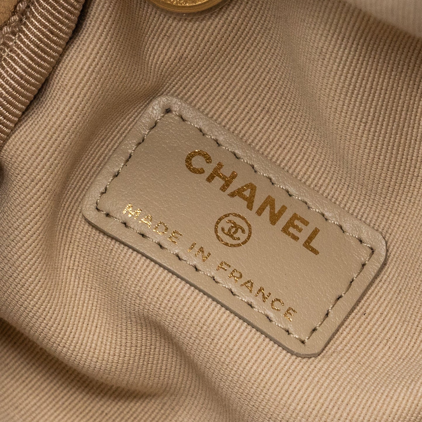Chanel 22s Dice Purse With Chain Lambskin Gold Brushed