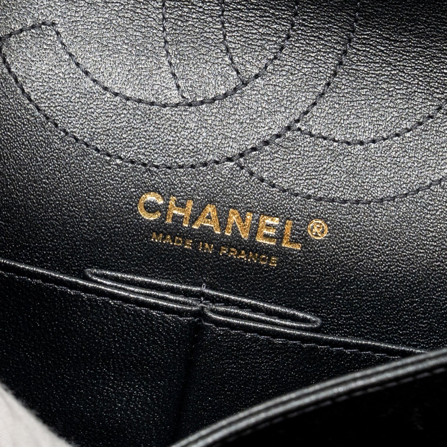 Chanel Large 2.55 226 Reissue Double Flap Bag Chevron Metallic Calfskin Charcoal