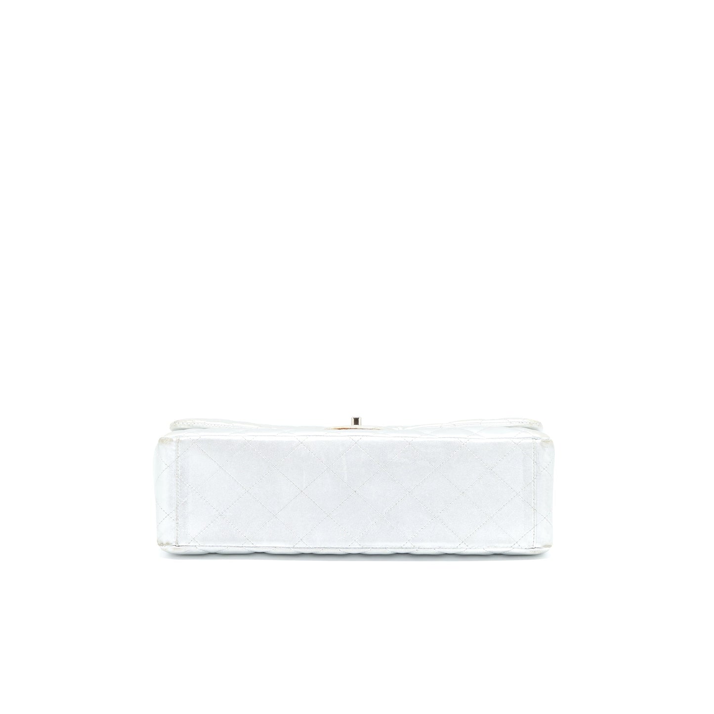 Chanel Maxi Classic Single Flap Bag Lambskin Silver