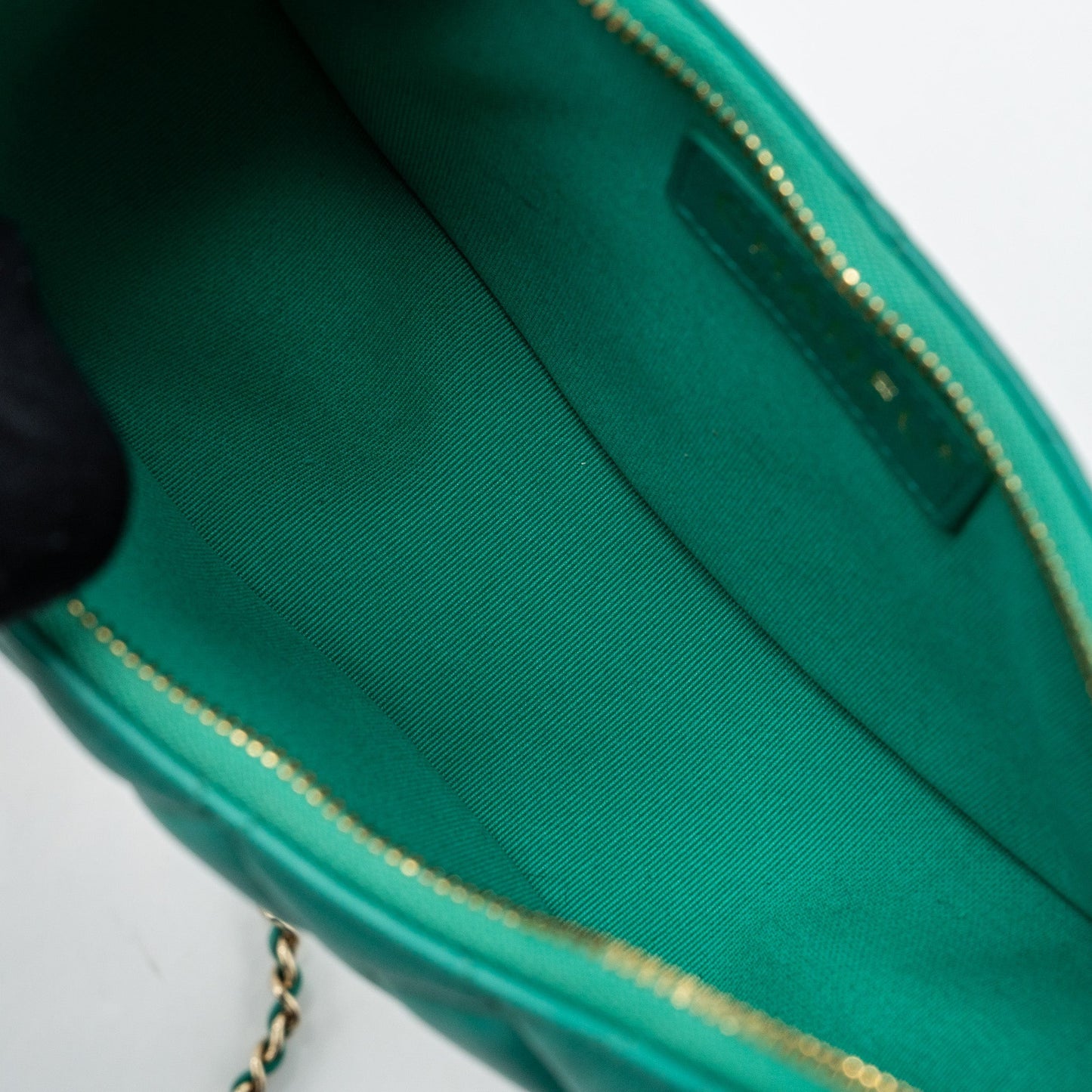Chanel Small Moon Hobo Lambskin Green L (microchip)