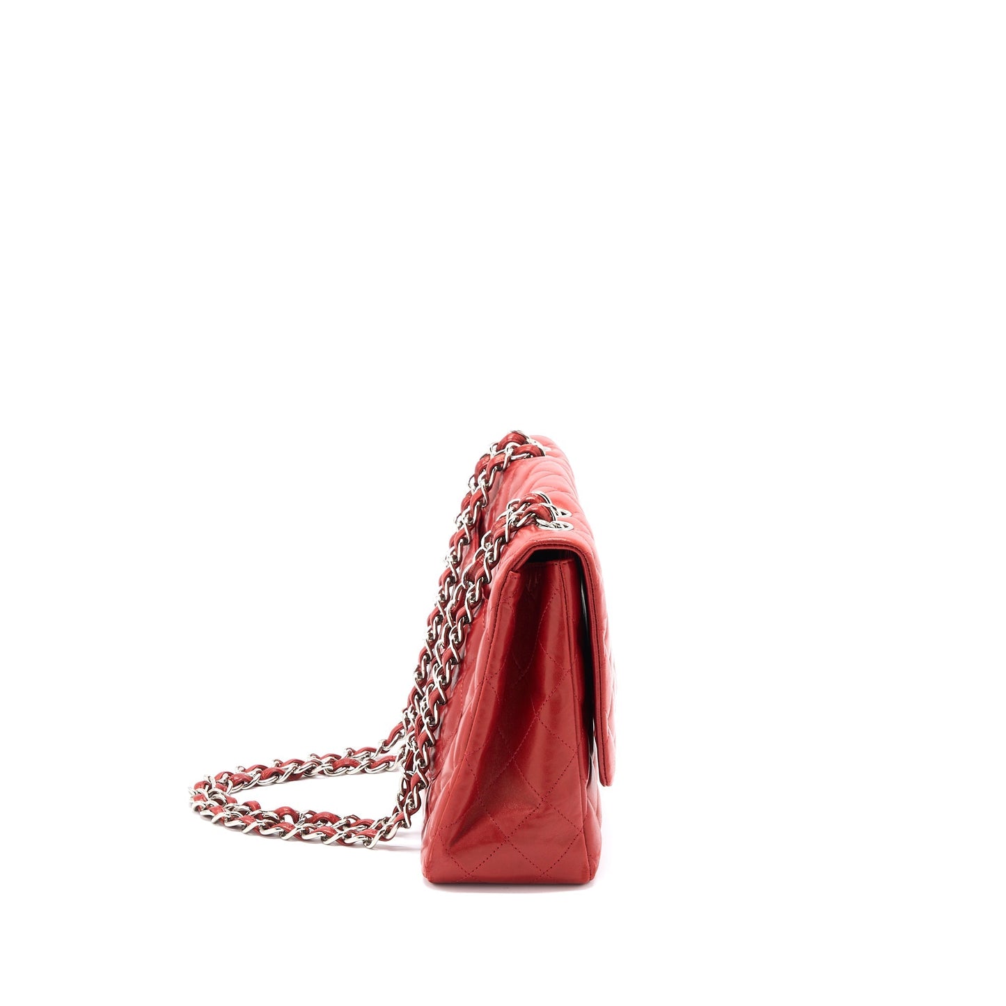 Chanel Classic Jumbo Single Flap Bag Lambskin Red