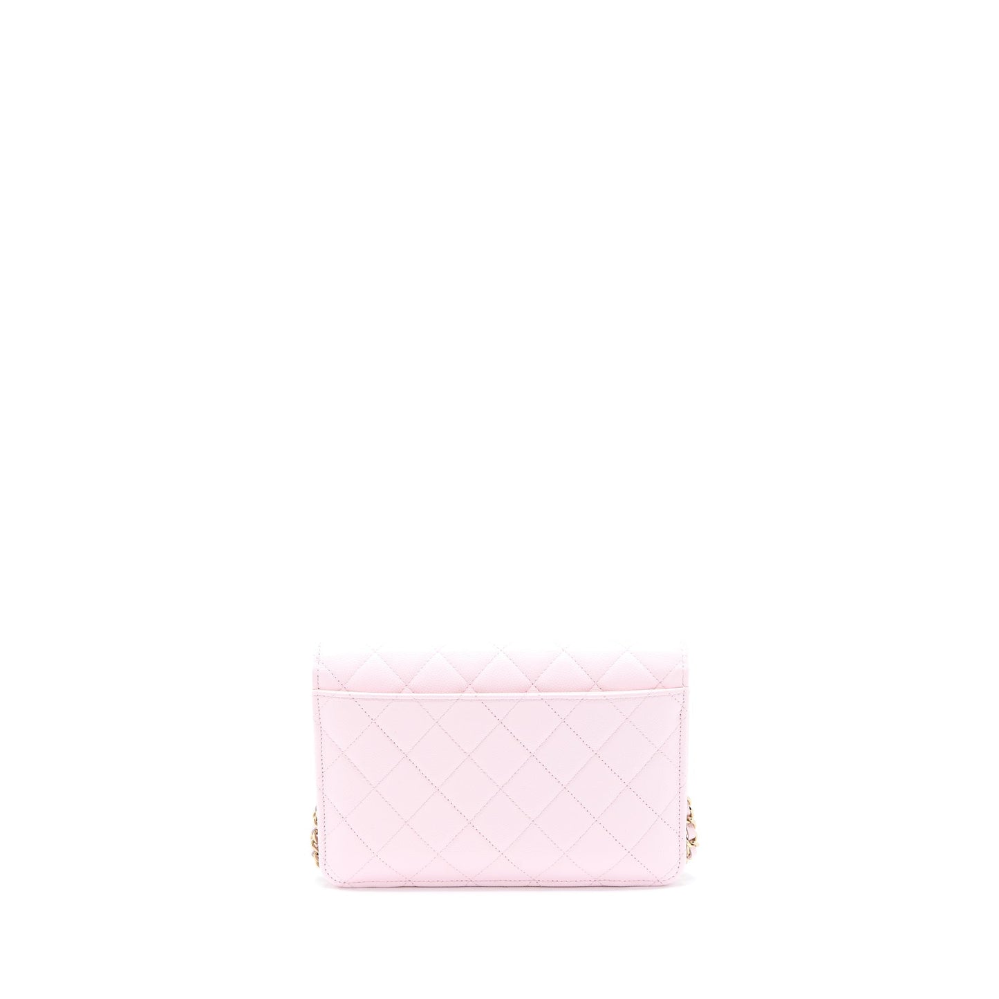 Chanel 2 in 1 Wallet on Chain Caviar Light Pink L