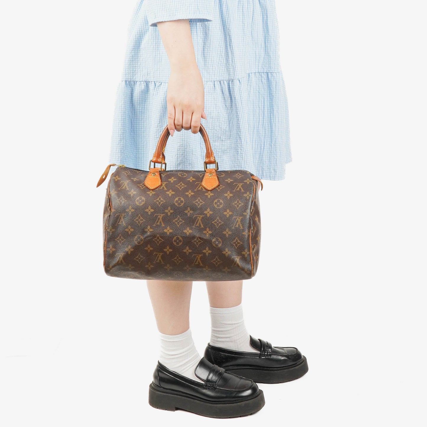 Louis Vuitton  30 Monogram Canvas Handbag