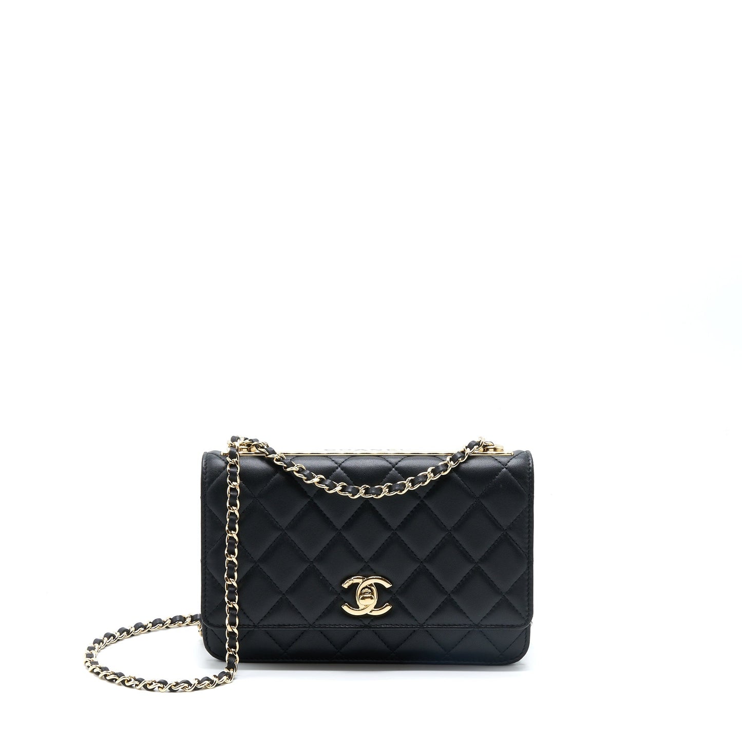 Chanel Trendy CC Wallet On Chain Lambskin Black