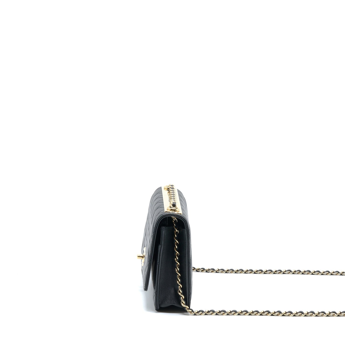 Chanel Trendy CC Wallet On Chain Lambskin Black