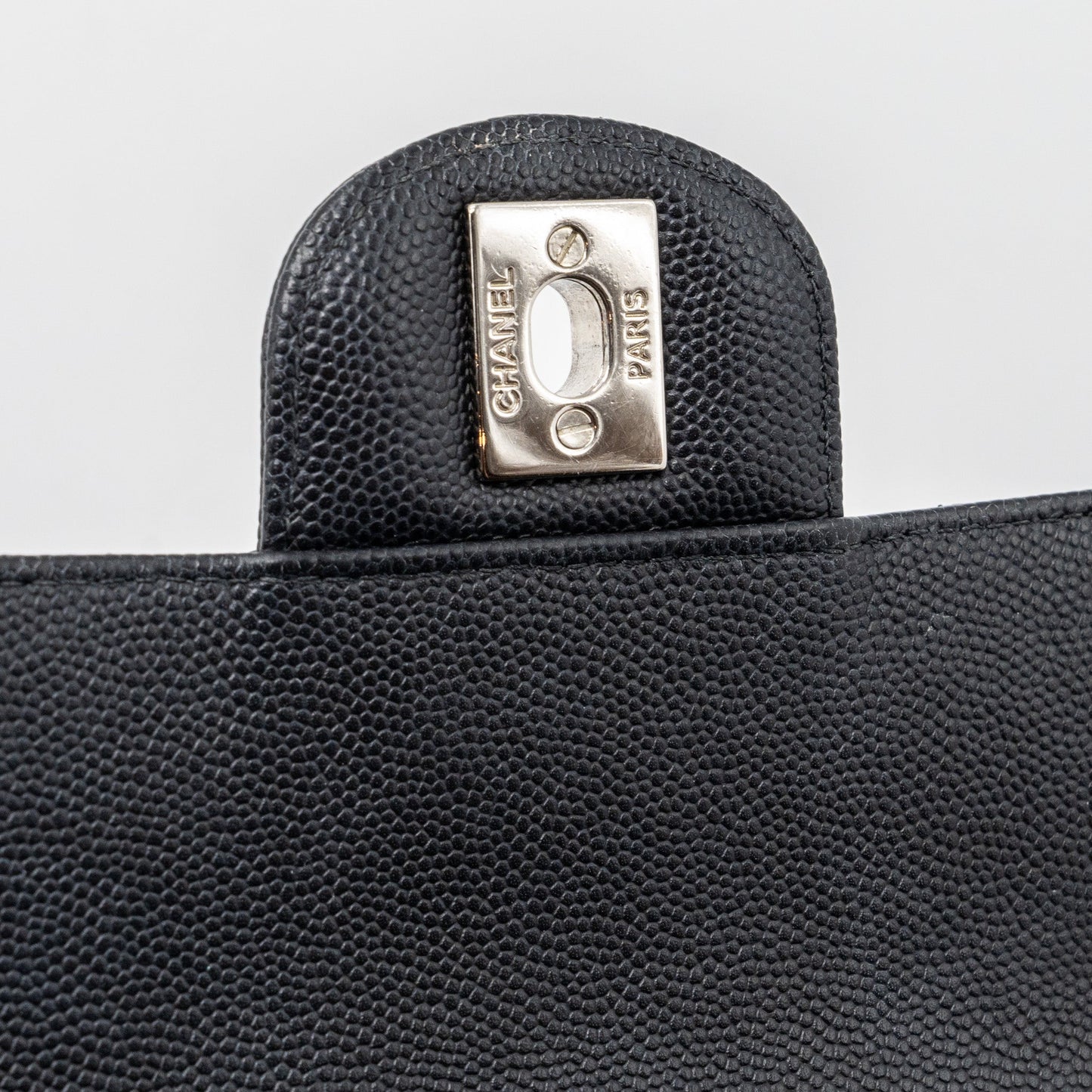 Chanel Mini Rectangular Flap Bag Chevron Caviar Black