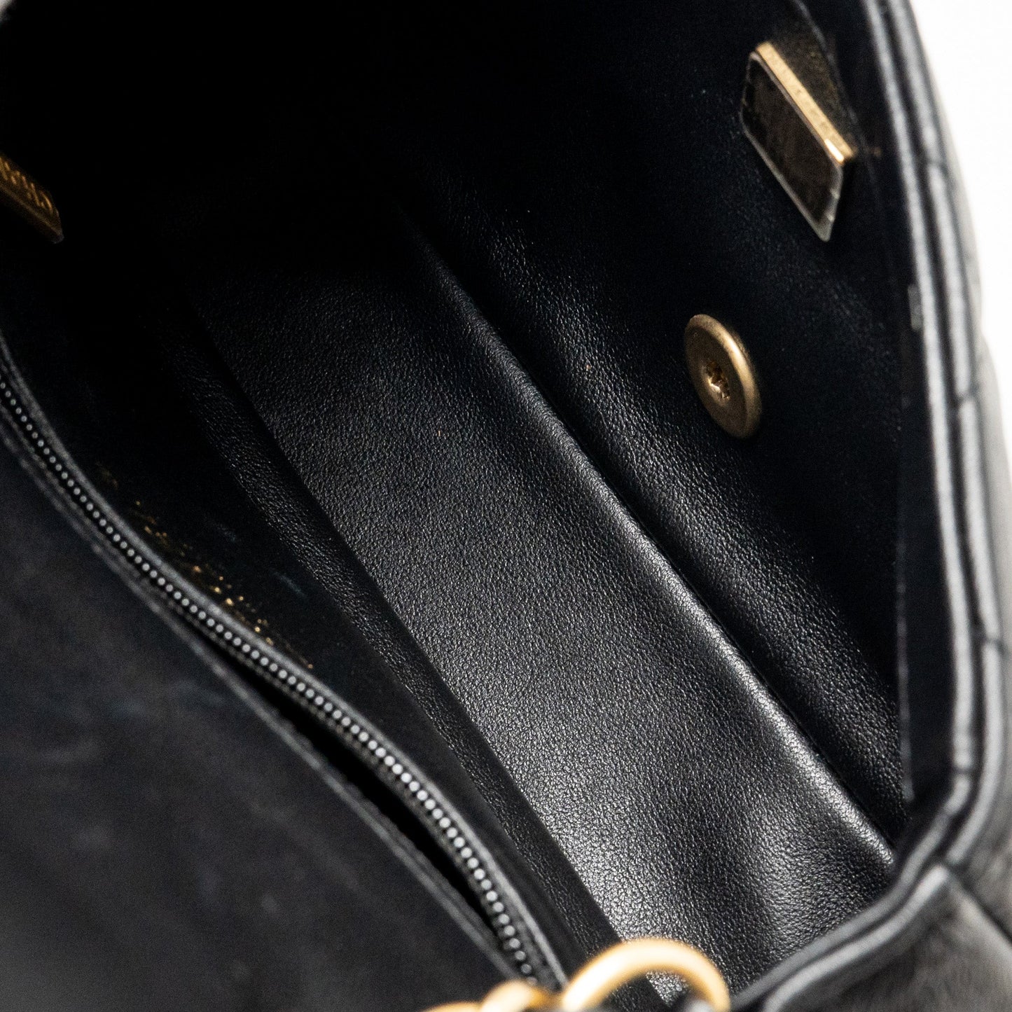 Chanel 22b Heart Chain Flap Bag Lambskin Black (microchip)