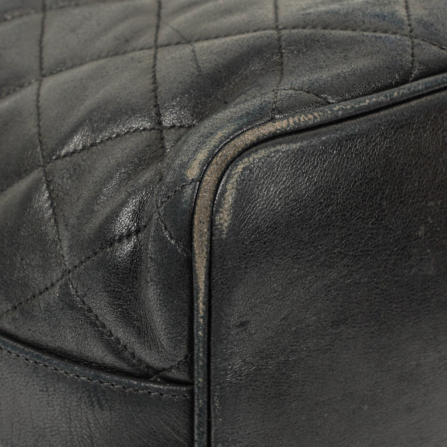 Chanel Black Quilted Leather Bucket Bag