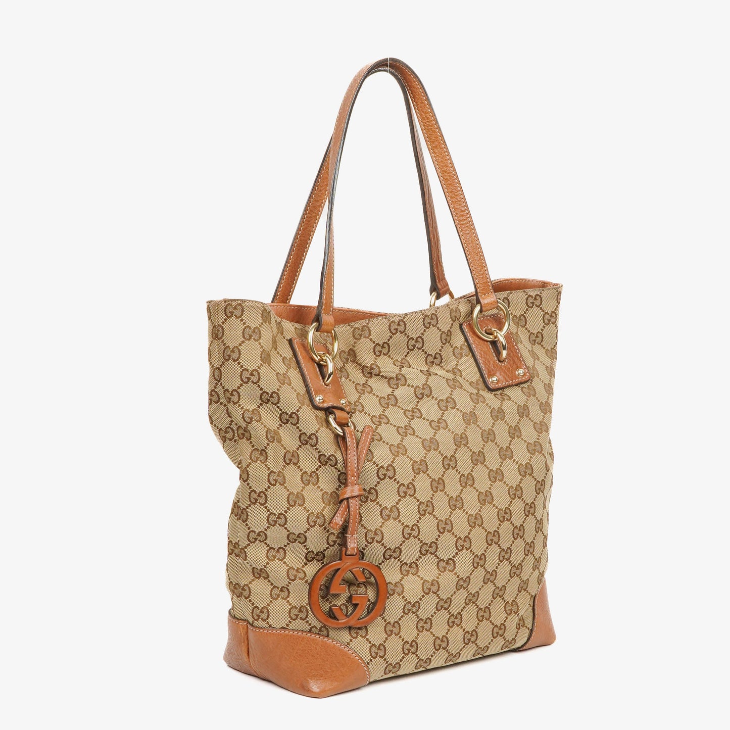 Gucci GG Canvas Charm Tote Bag