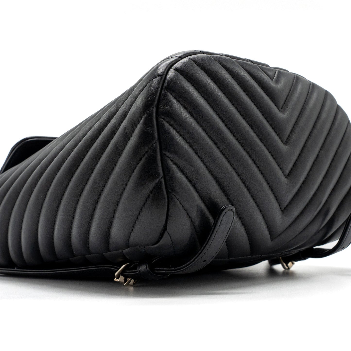 Chanel Small Urban Spirit Backpack Chevron Calfskin Black