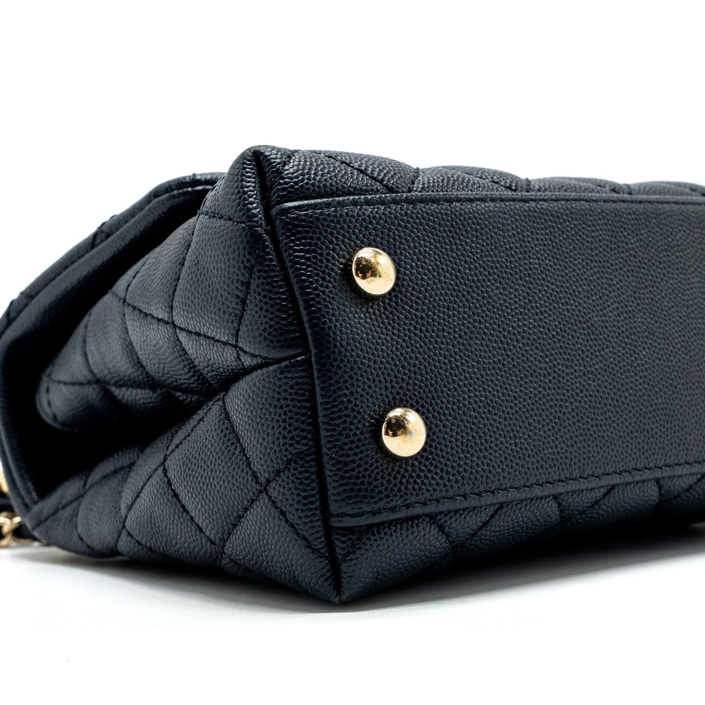 Chanel Small Coco Handle Bag Caviar Navy L