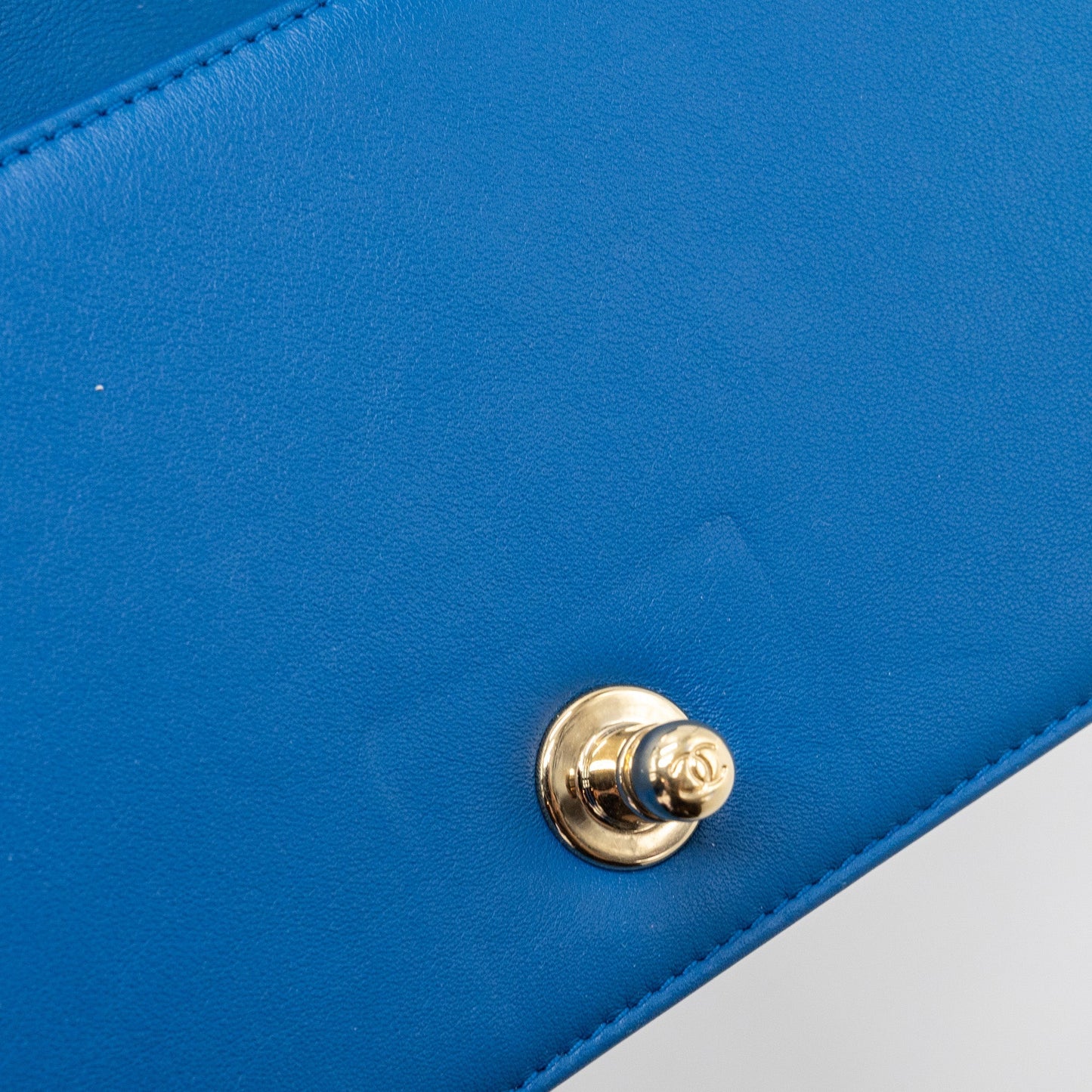Chanel Small Boy Bag Calfskin Blue L