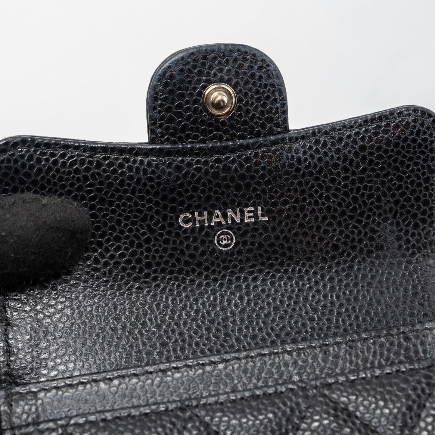 CHANEL CLASSIC FLAP CARD HOLDER CAVIAR BLACK