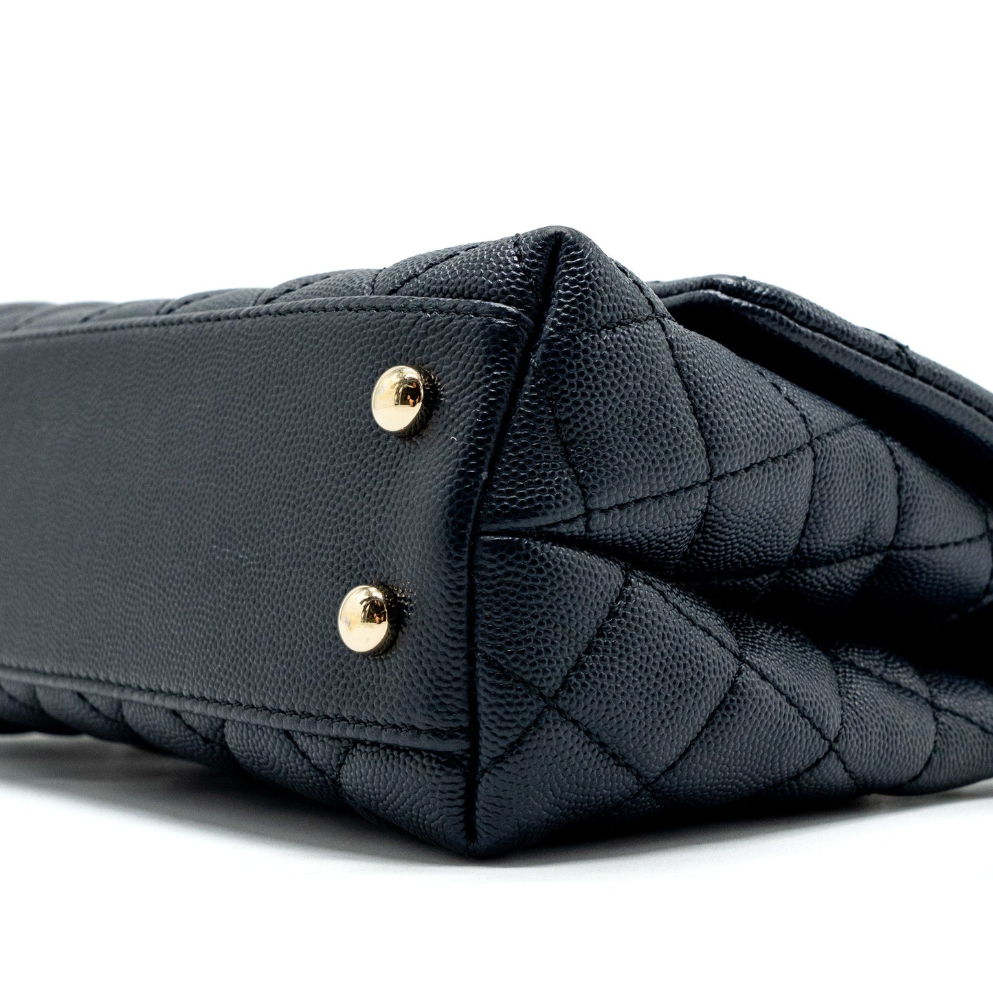 Chanel Small Coco Handle Bag Caviar Navy L