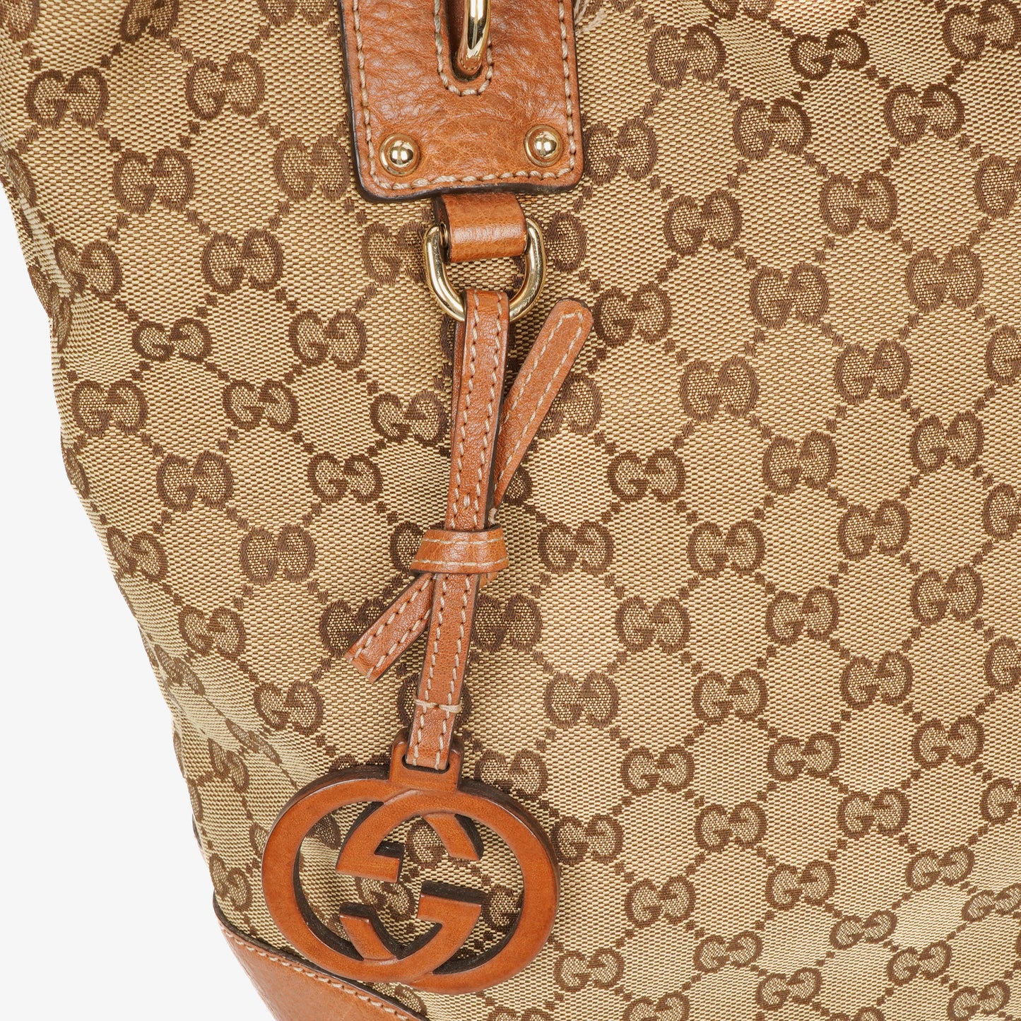 Gucci GG Canvas Charm Tote Bag