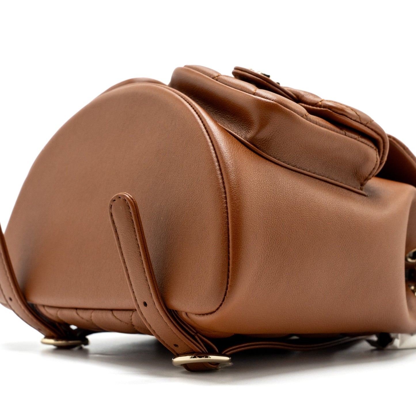 Chanel 23A triple pack backpack calfskin caramel L (microchip)