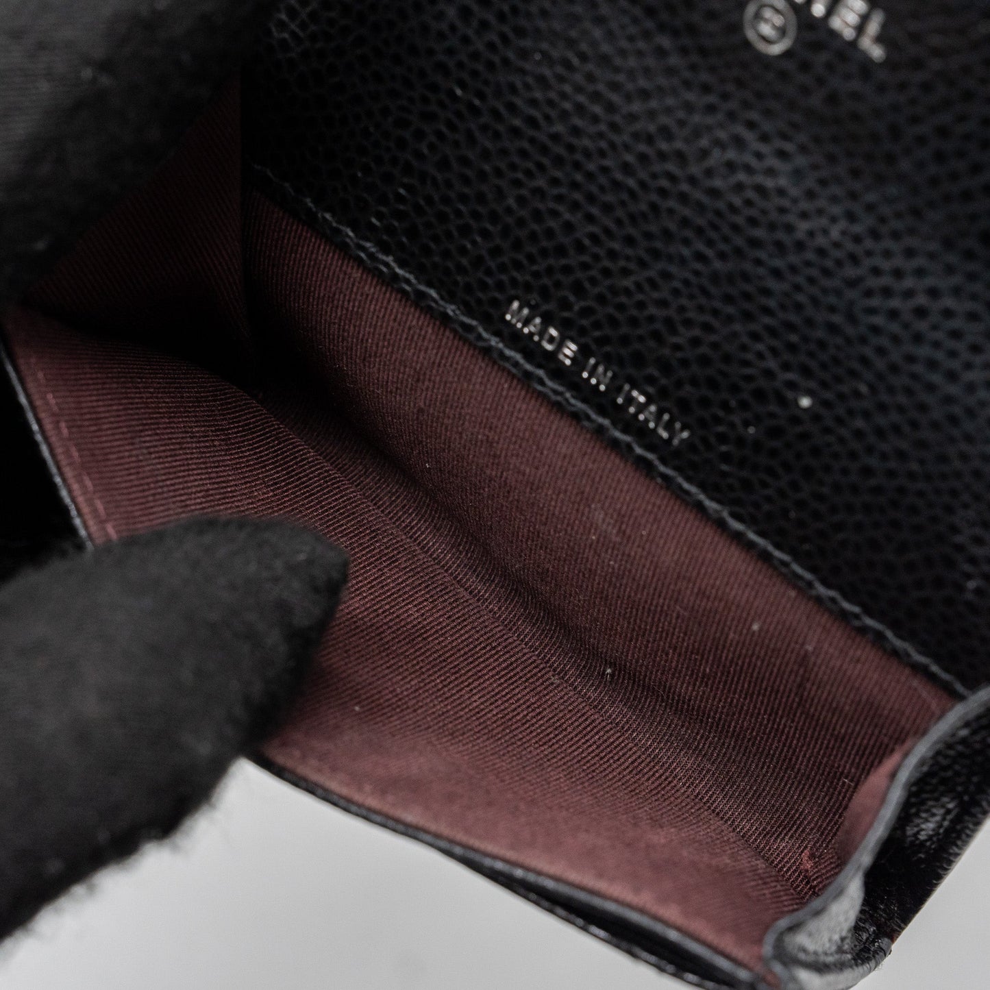 CHANEL CLASSIC FLAP CARD HOLDER CAVIAR BLACK