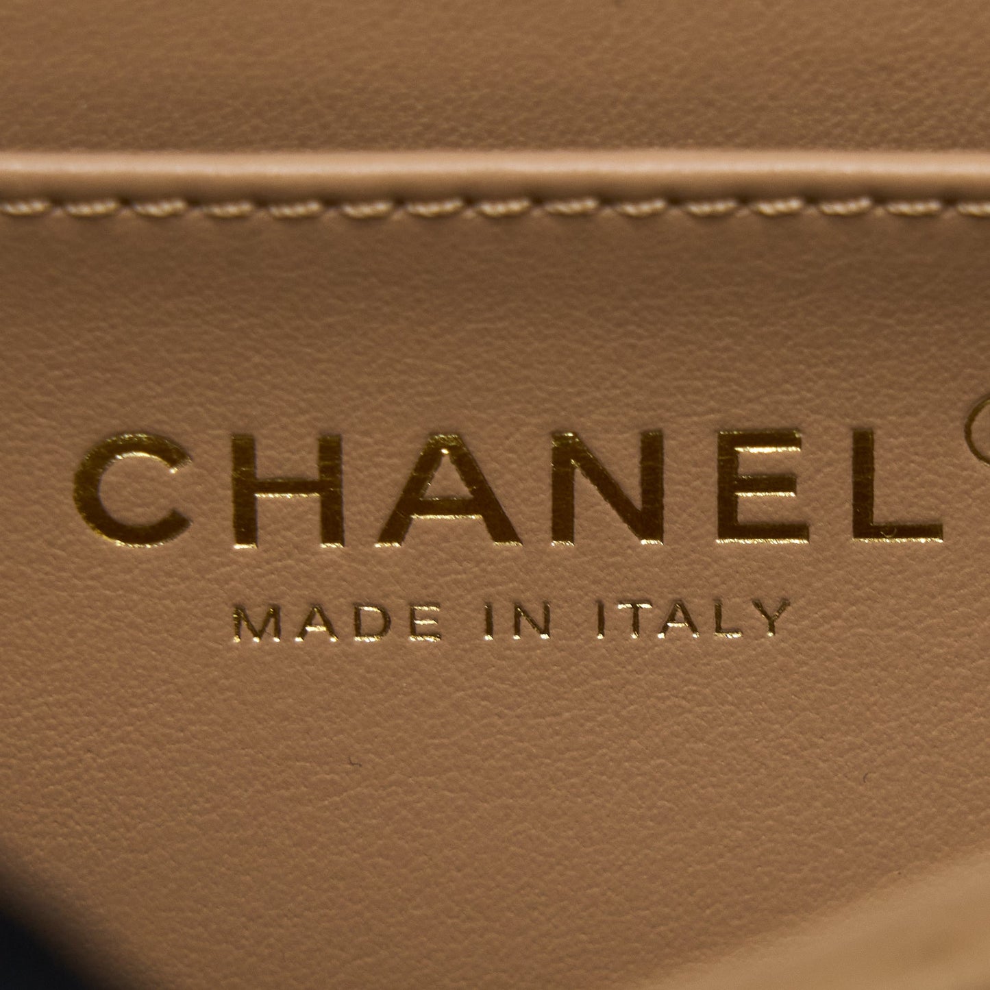 Chanel 22S Pearl Crushed Mini Rectangular Lambskin Dark Beige (Microchip)