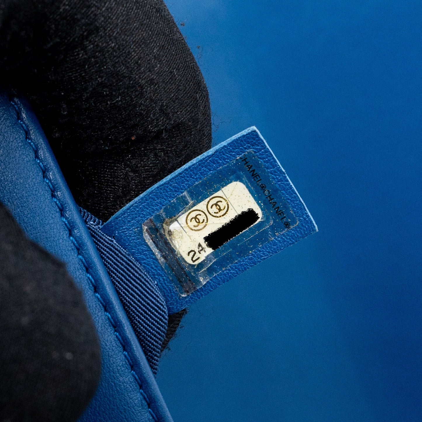 Chanel Small Boy Bag Calfskin Blue L