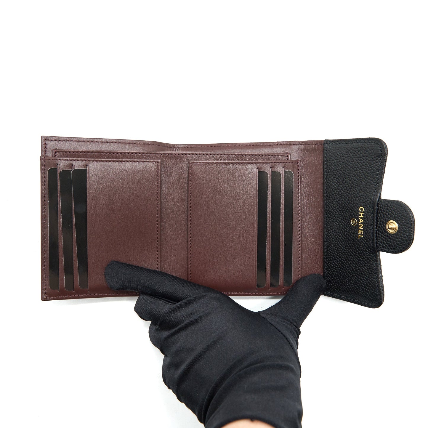 Chanel Small flap Wallet Caviar Black