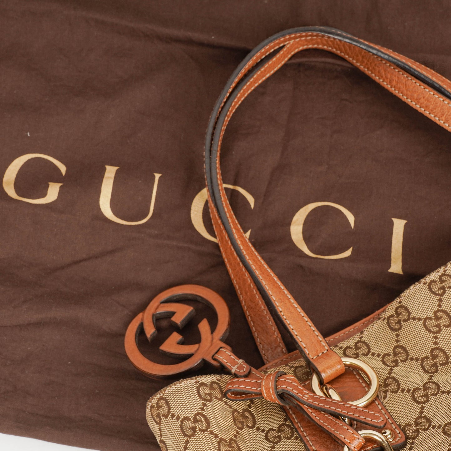 Gucci GG Canvas Charm Tote Bag
