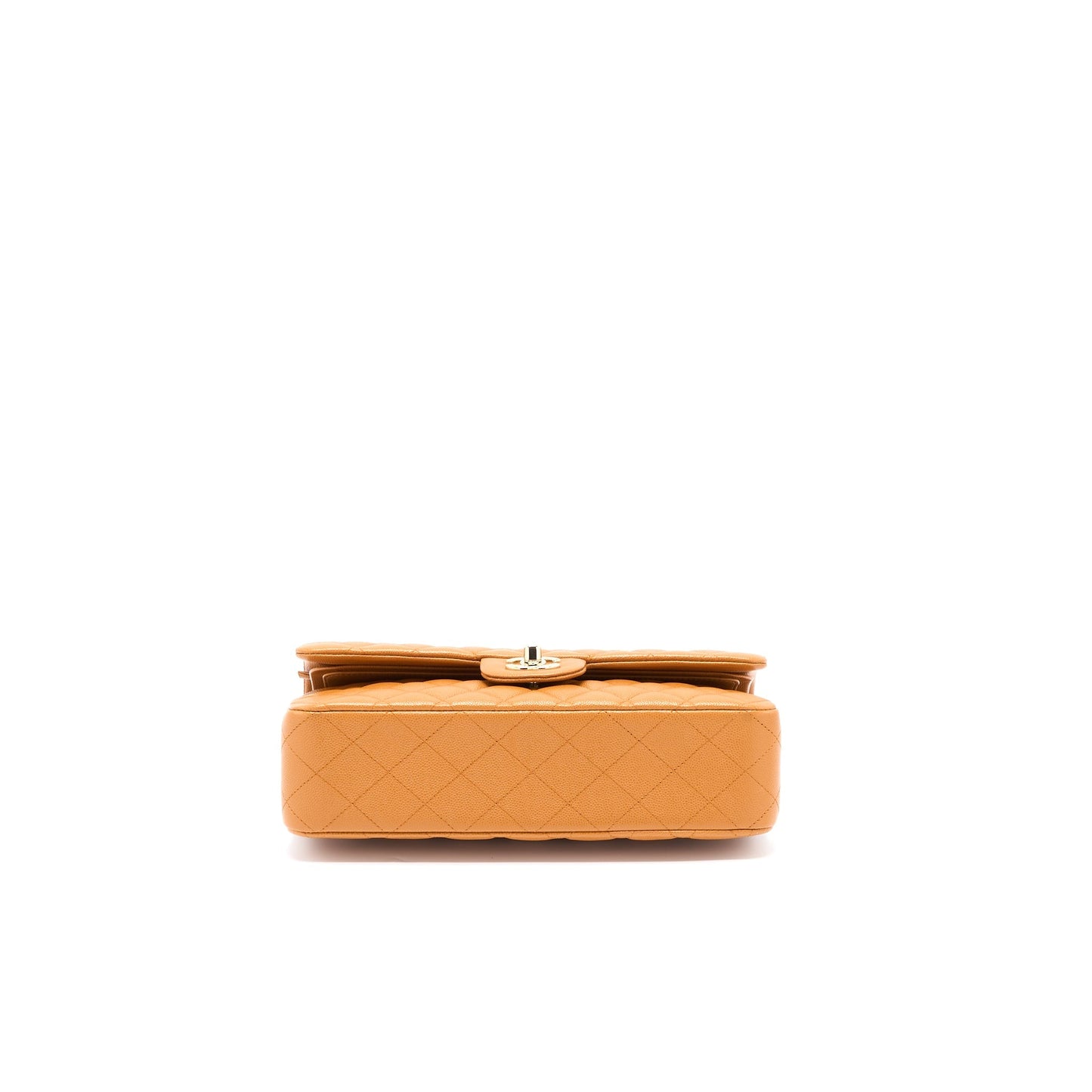 Chanel Medium Classic Double Flap Bag Caviar Caramel L (Microchip)