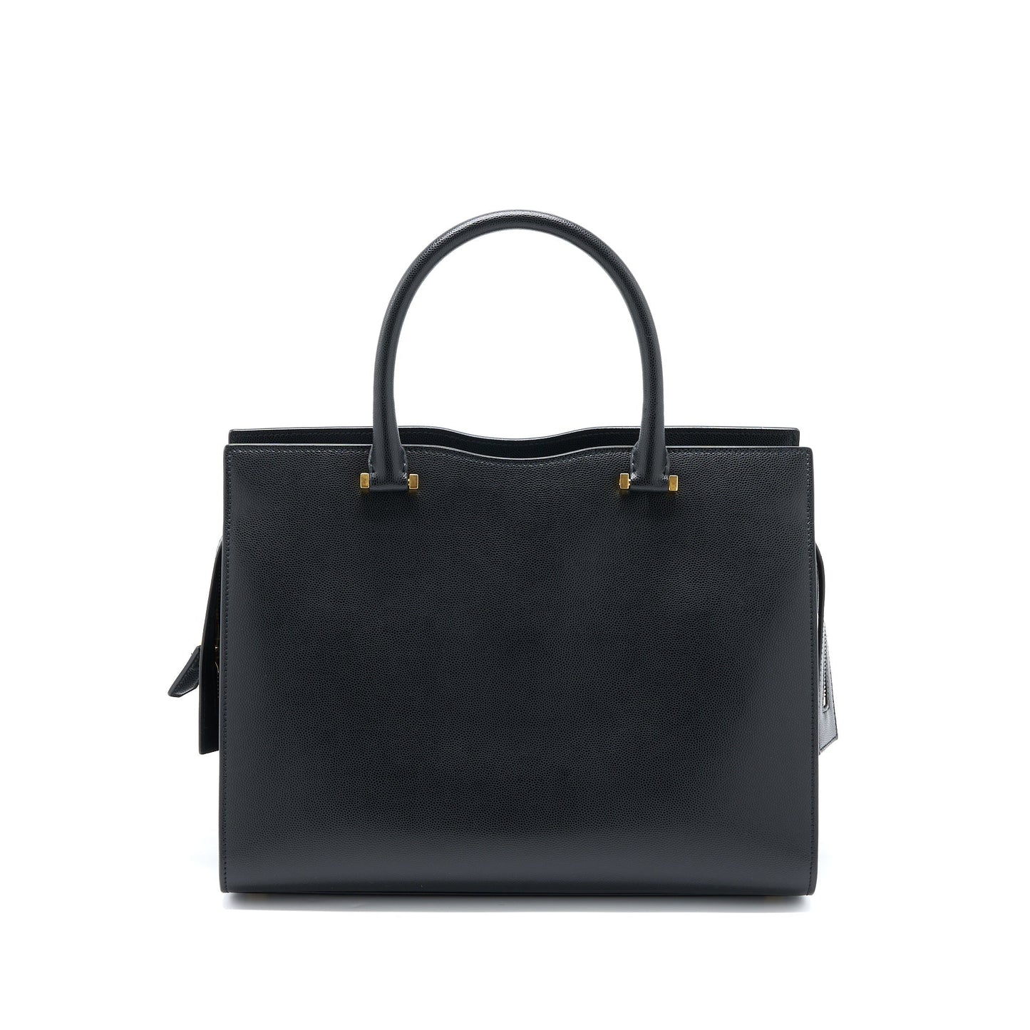 Saint Laurent/ Medium Uptown Tote Purse Calfskin Black