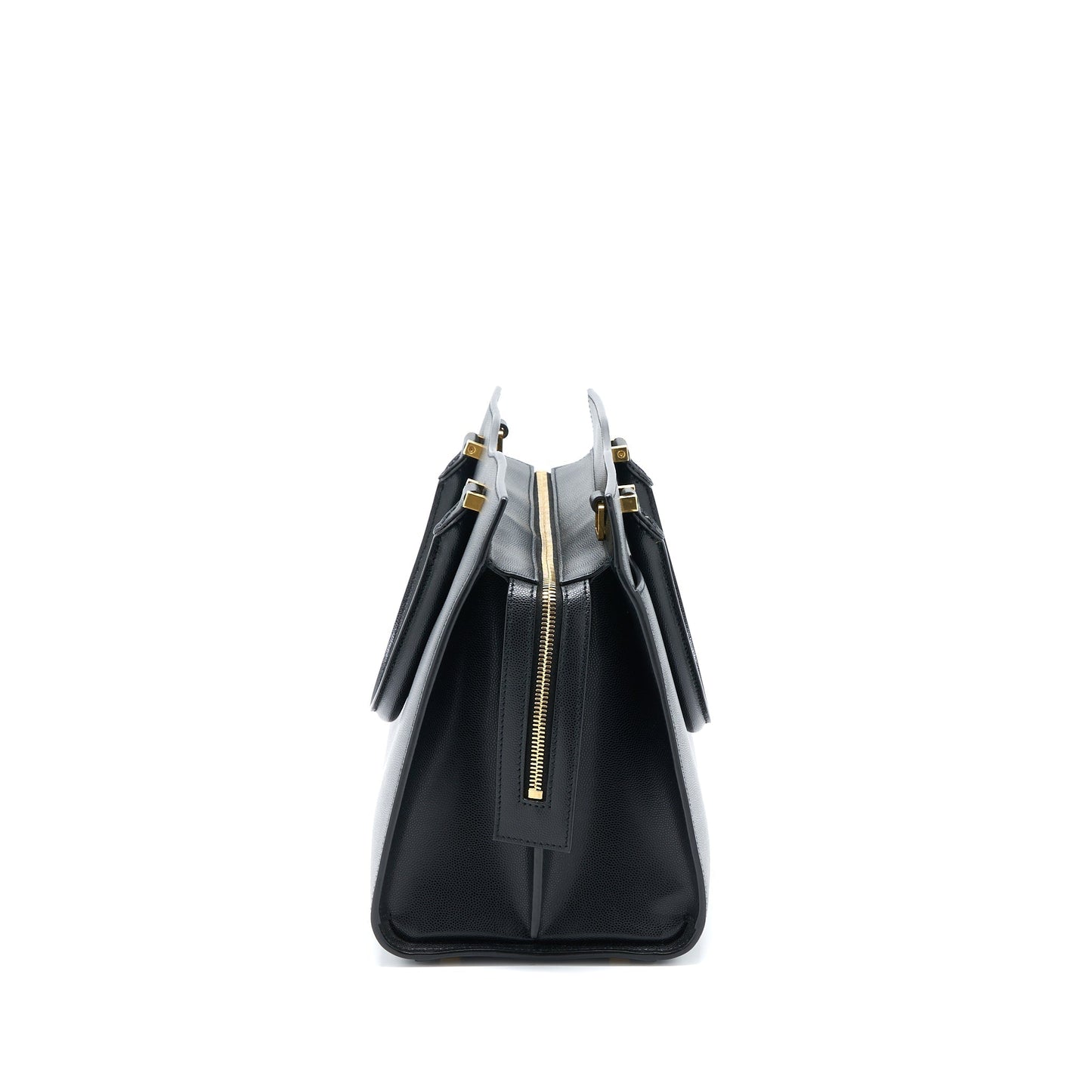 Saint Laurent/ Medium Uptown Tote Purse Calfskin Black
