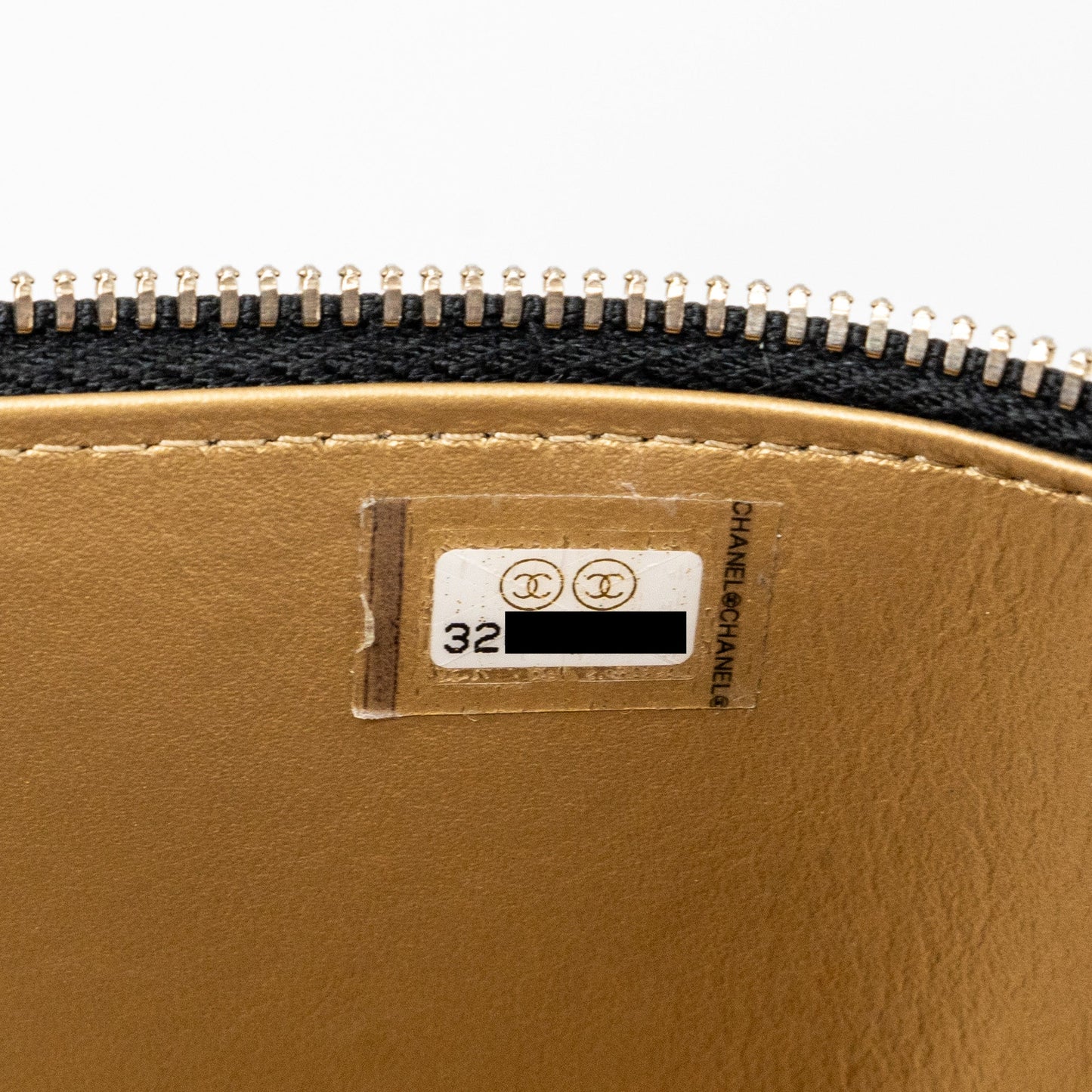 Chanel Pearl Crush Long Vanity Case Lambskin Black