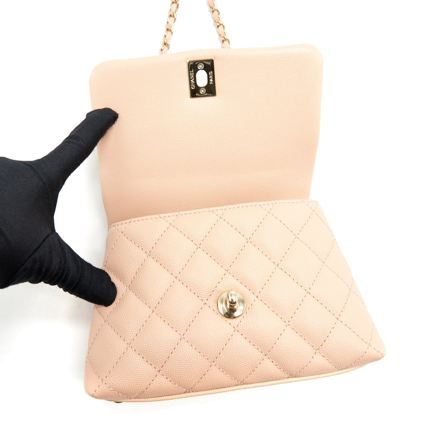 Chanel extra mini Coco Handle 20cm Caviar light Pink L