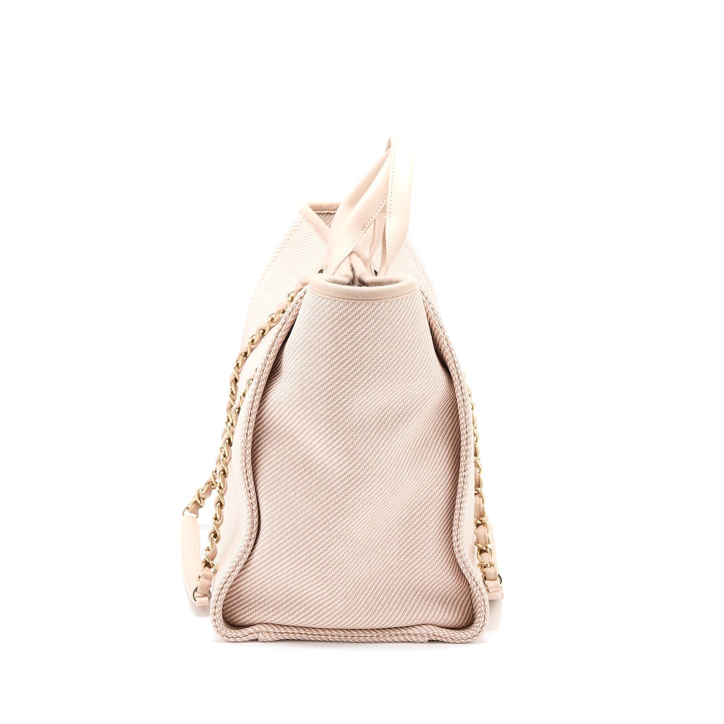 Chanel Deauville Tote Bag Fabric Light Pink L