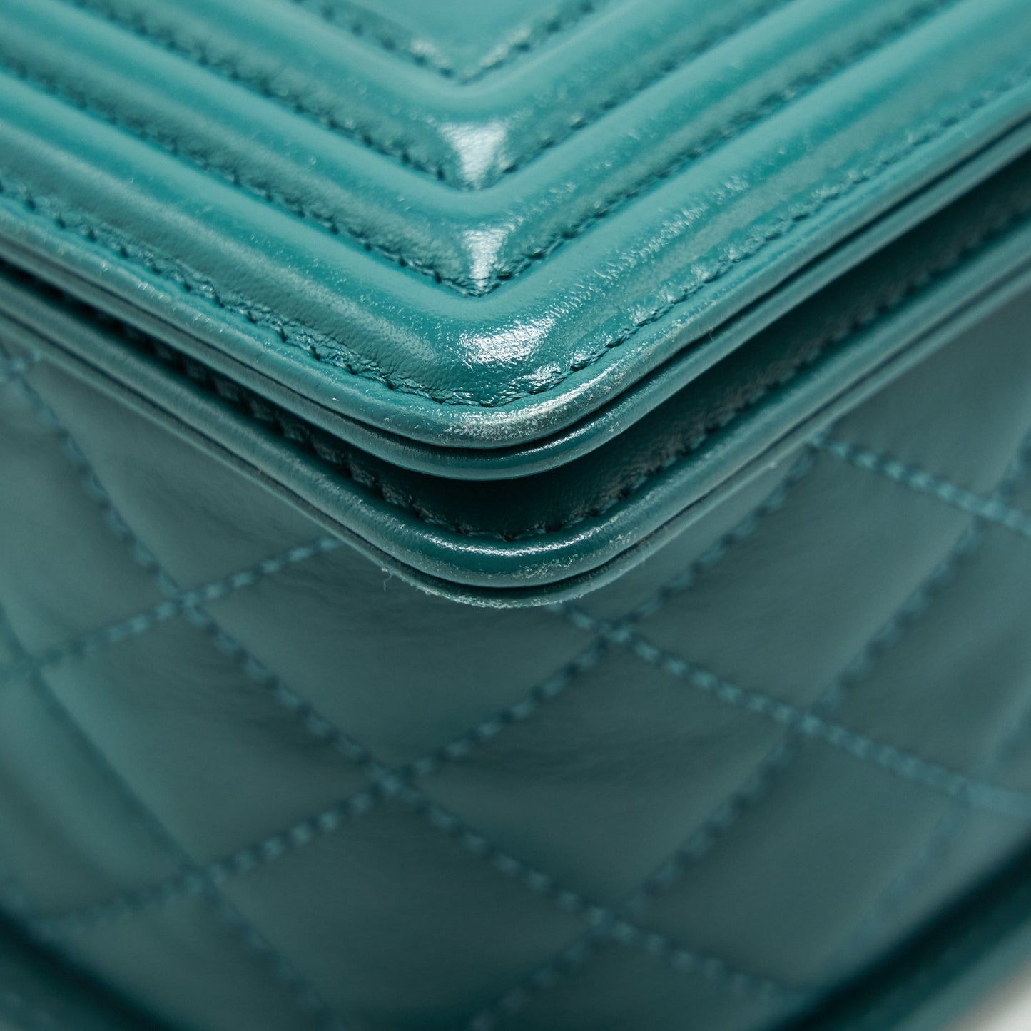 Chanel Medium Boy lambskin green