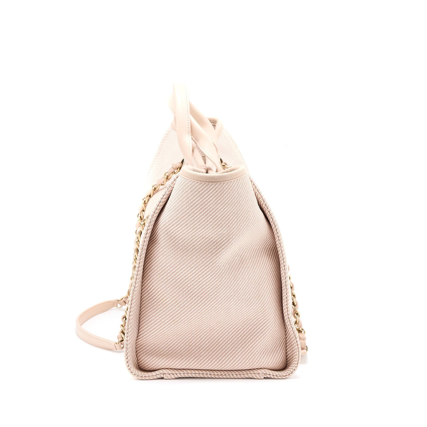 Chanel Deauville Tote Bag Fabric Light Pink L