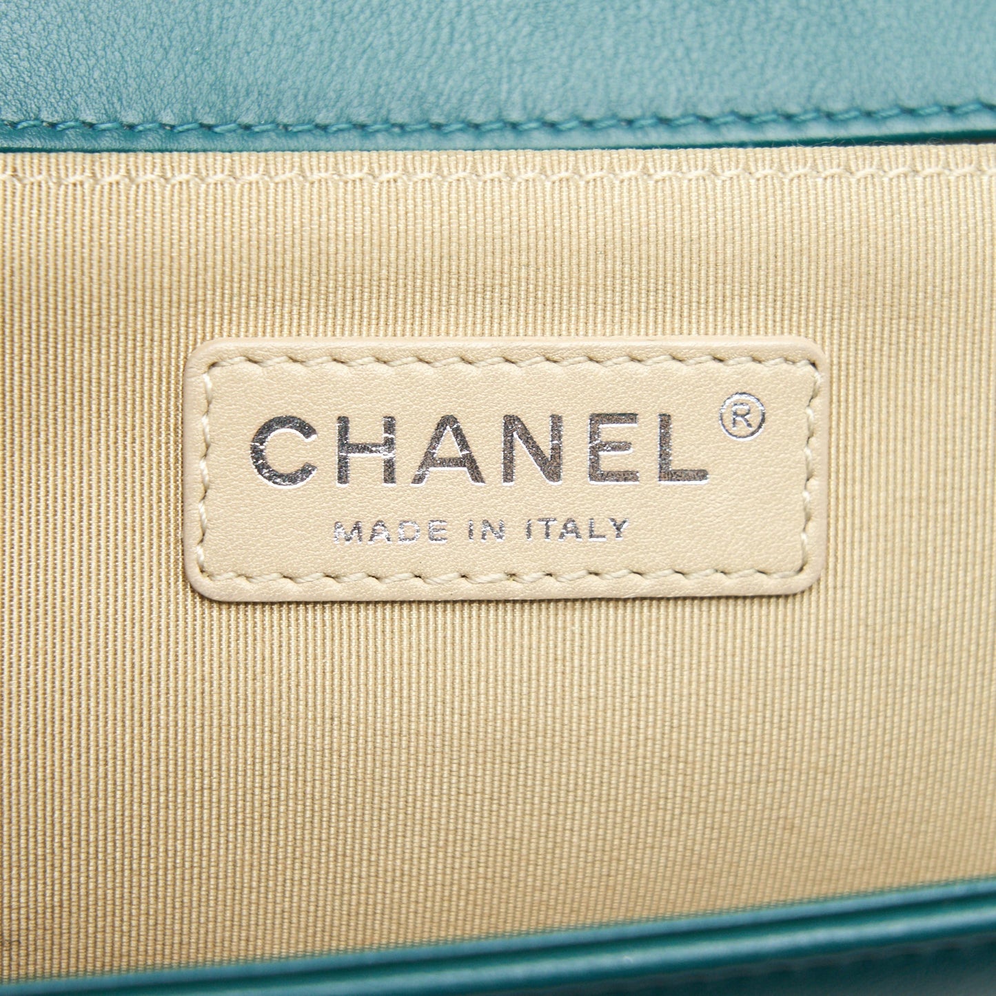 Chanel Medium Boy lambskin green