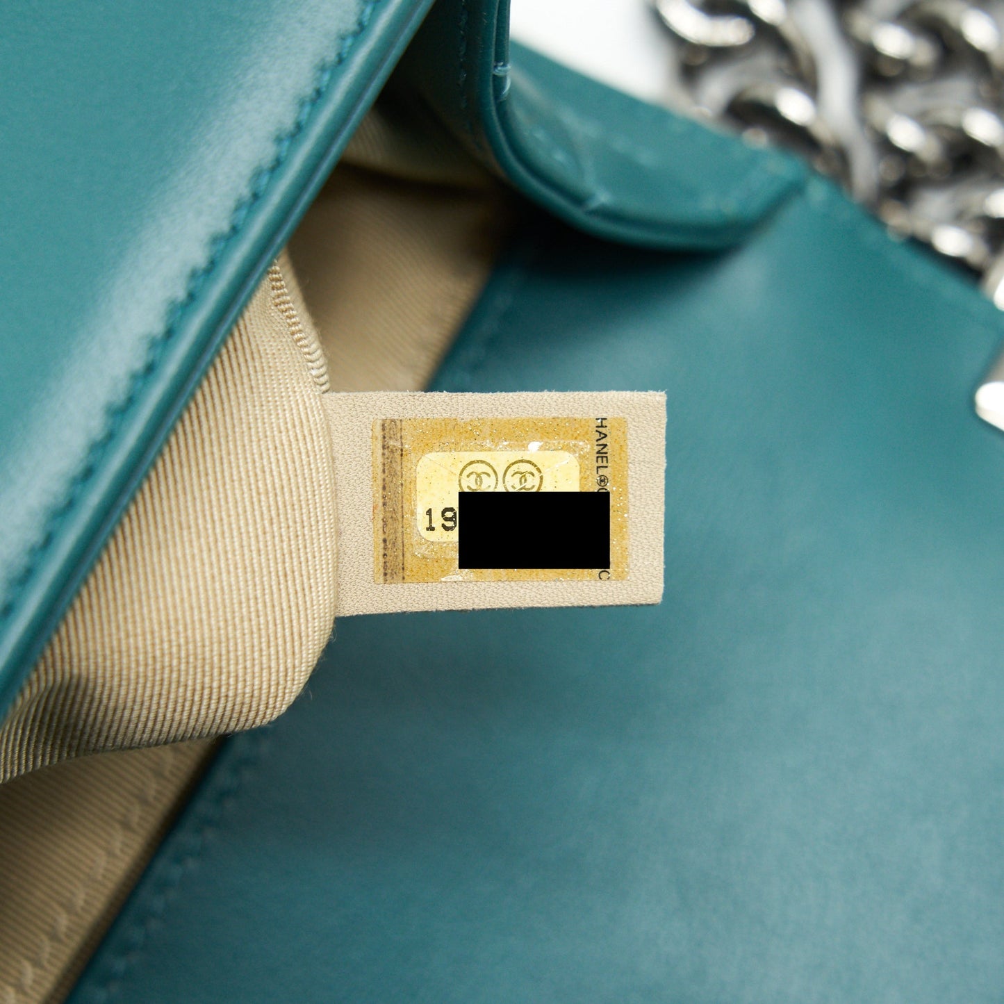 Chanel Medium Boy lambskin green