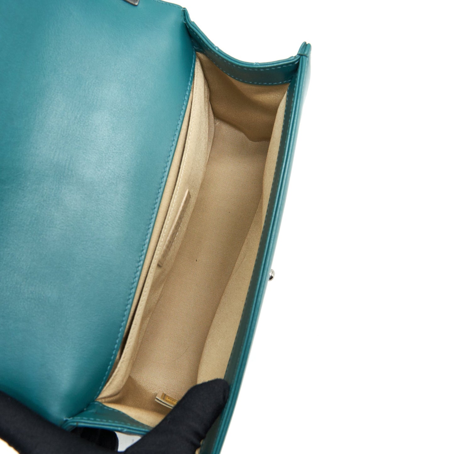 Chanel Medium Boy lambskin green
