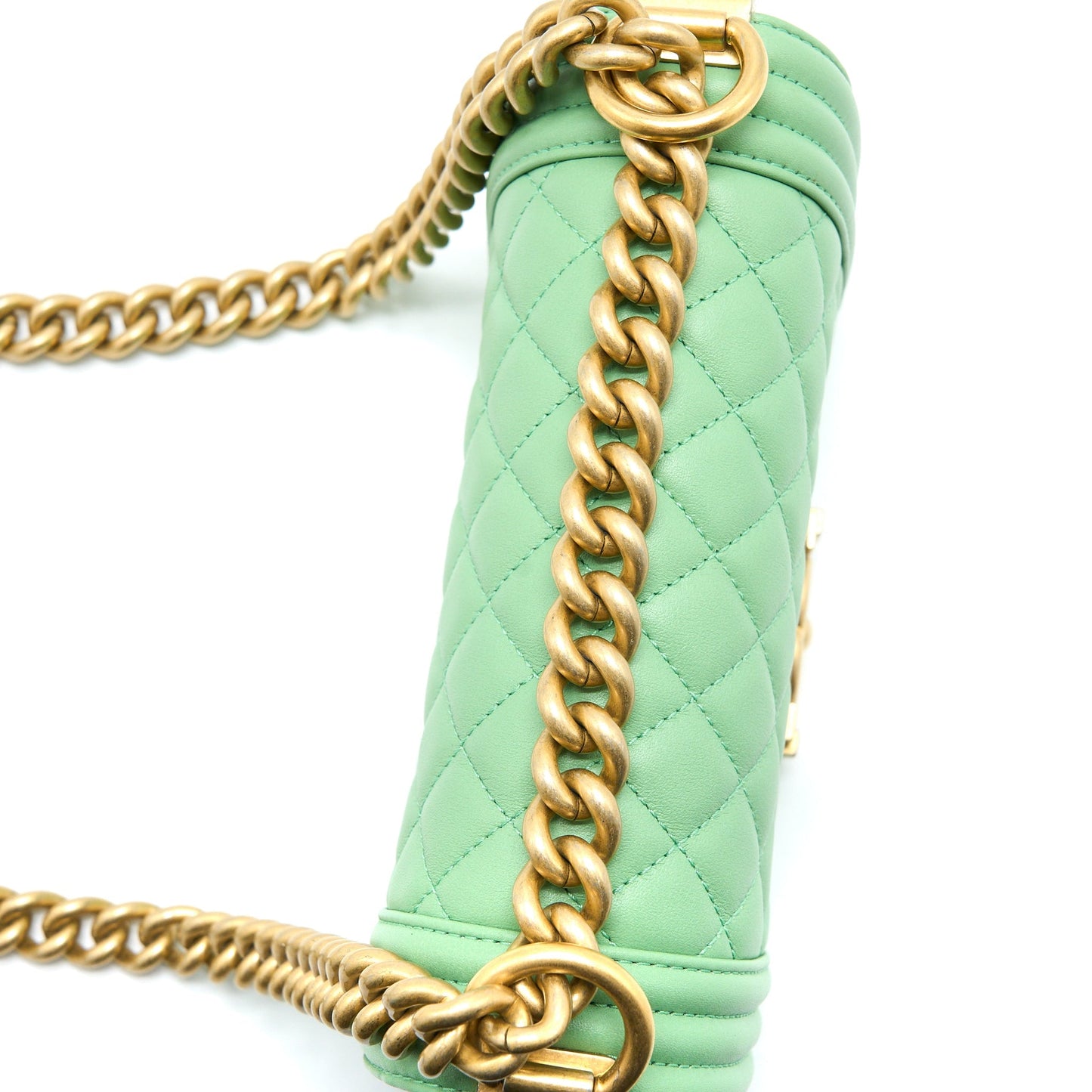 Chanel Small Boy Bag Calfskin Green