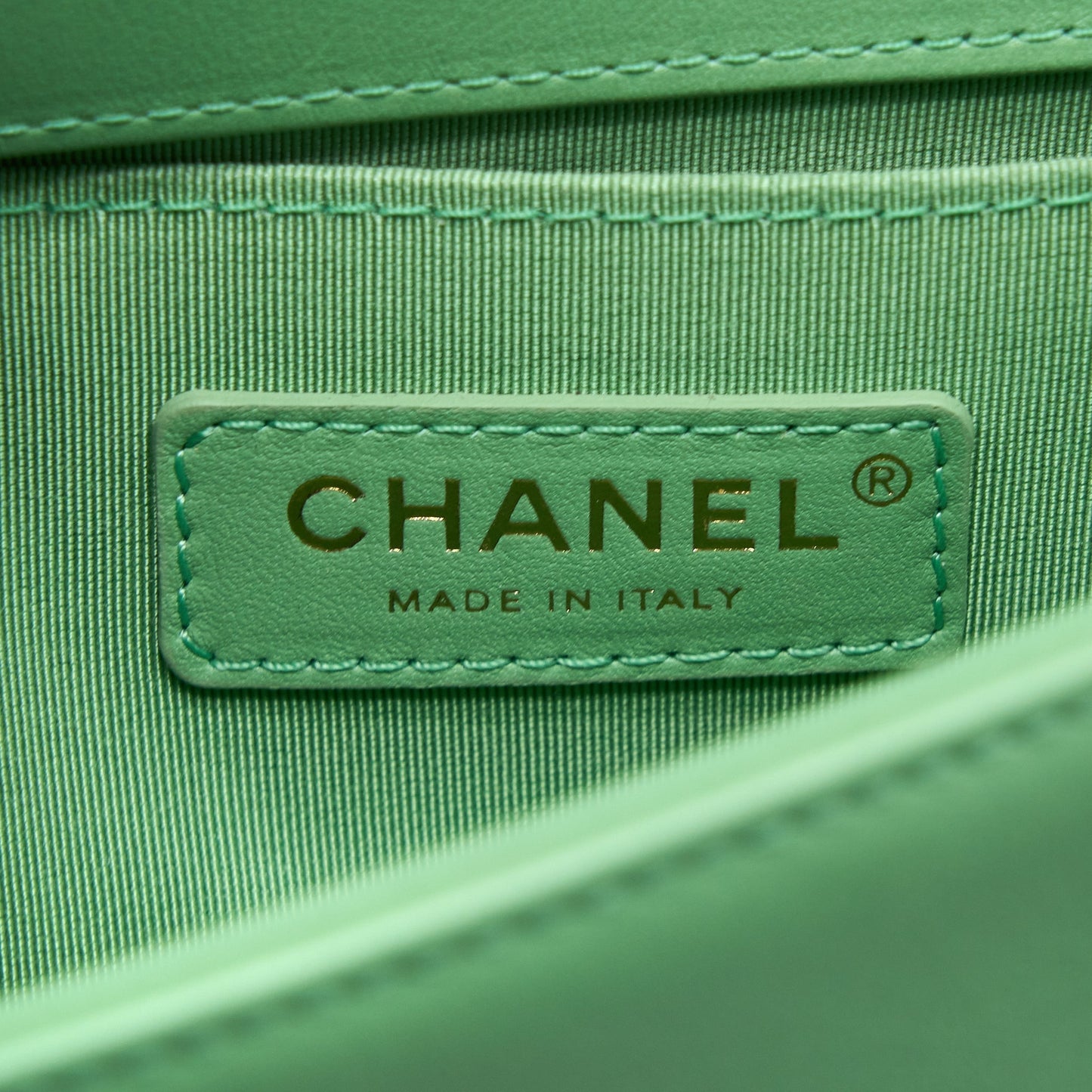 Chanel Small Boy Bag Calfskin Green