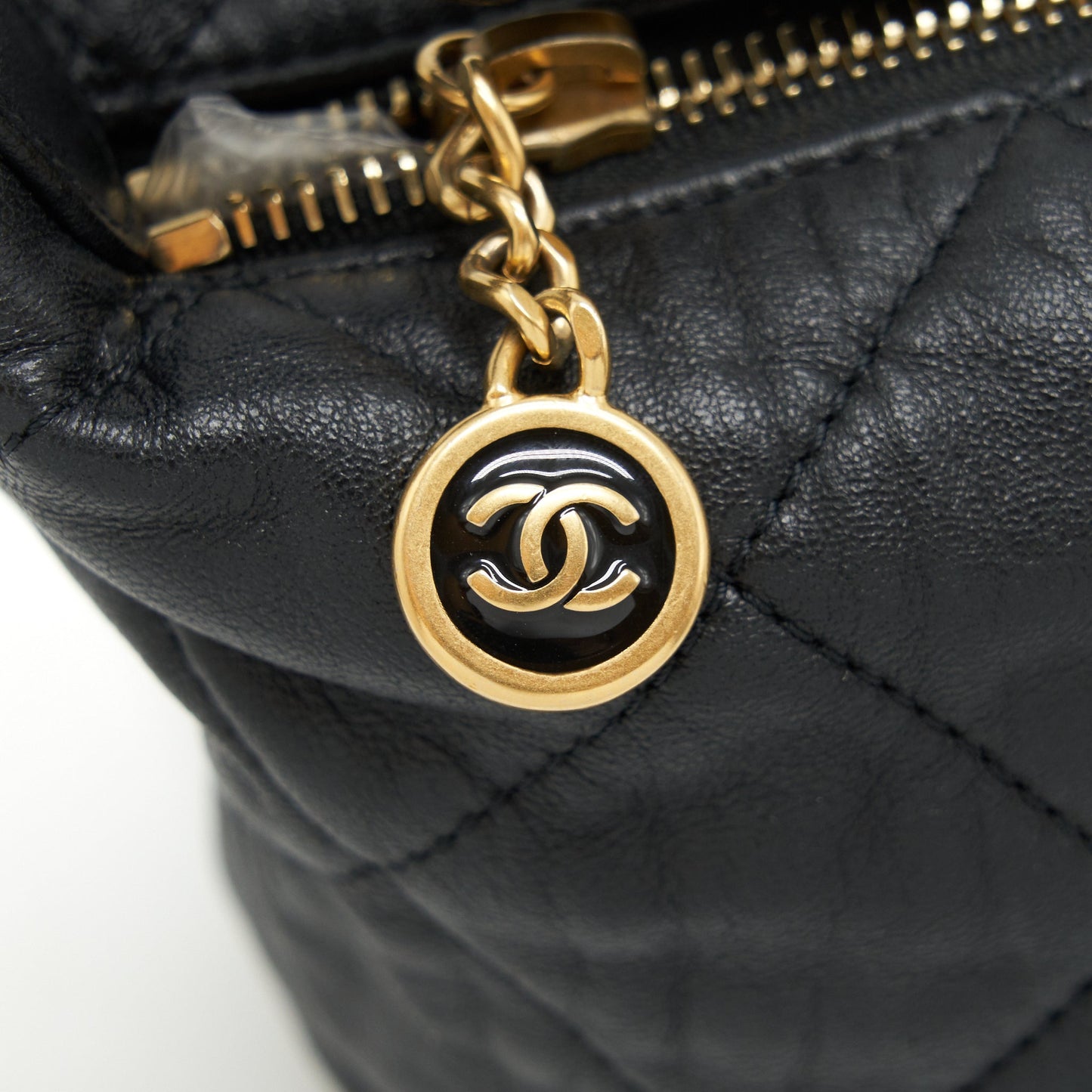 Chanel Hobo Crossbody Bag Lambskin Black