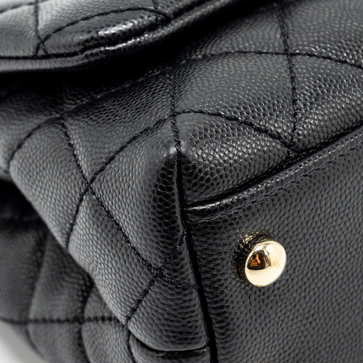 Chanel mini coco handle Caviar black L