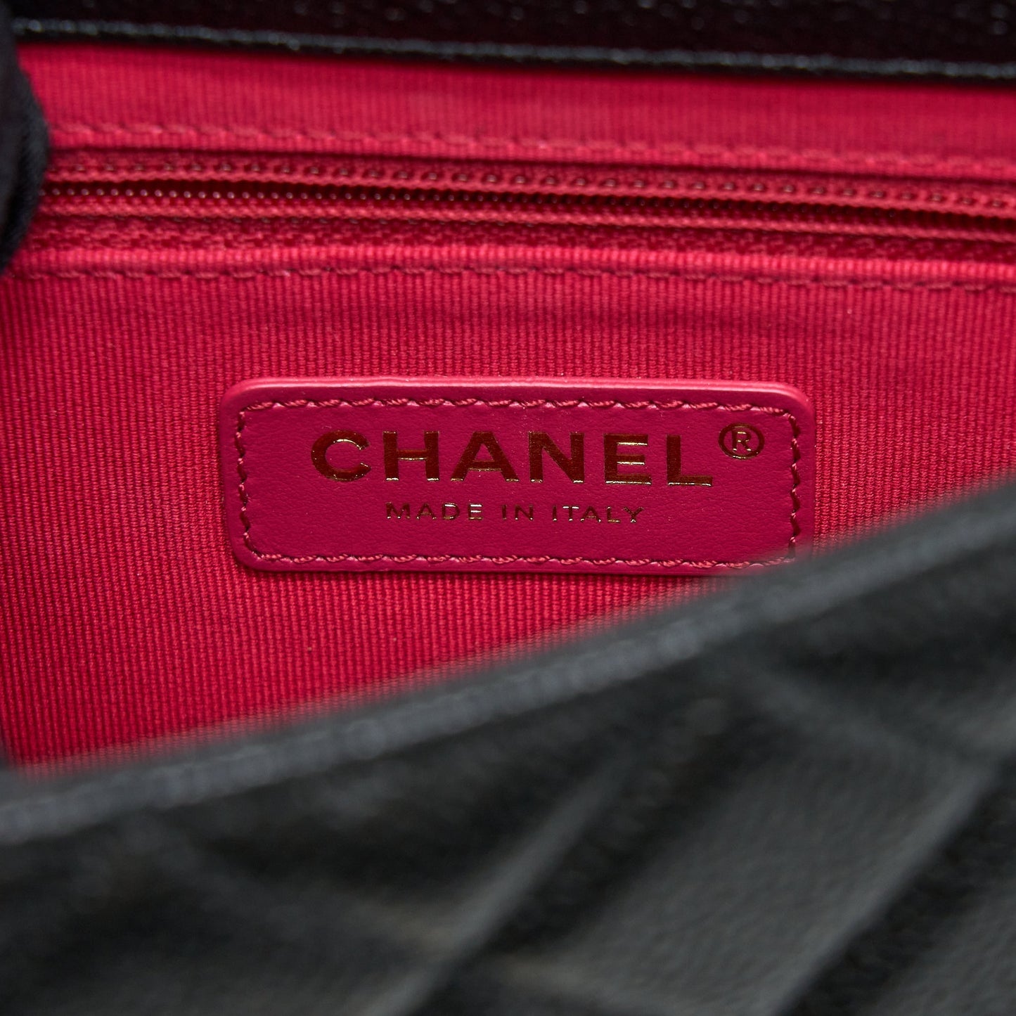 Chanel Quilted Flap Bag with Double Chain Caviar Black Brushed  (Microchip)