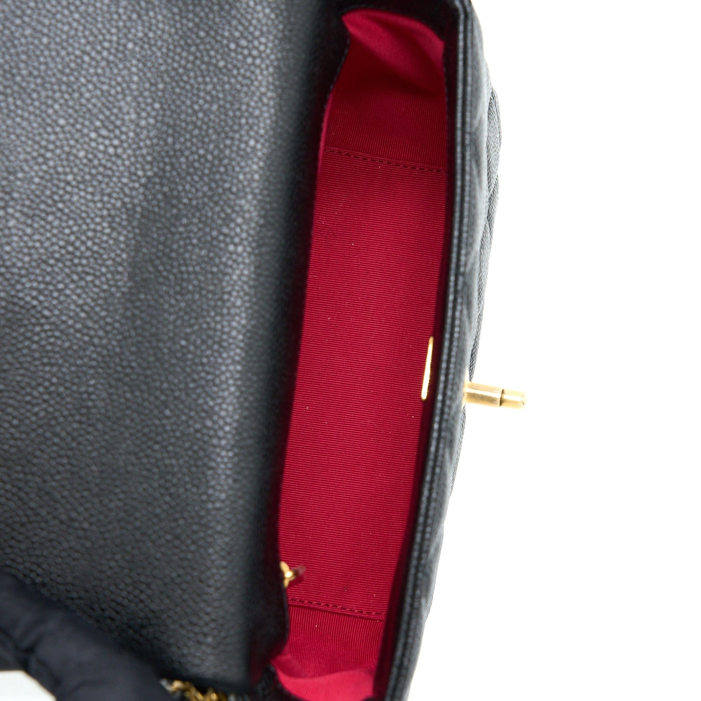 Chanel Quilted Flap Bag with Double Chain Caviar Black Brushed  (Microchip)