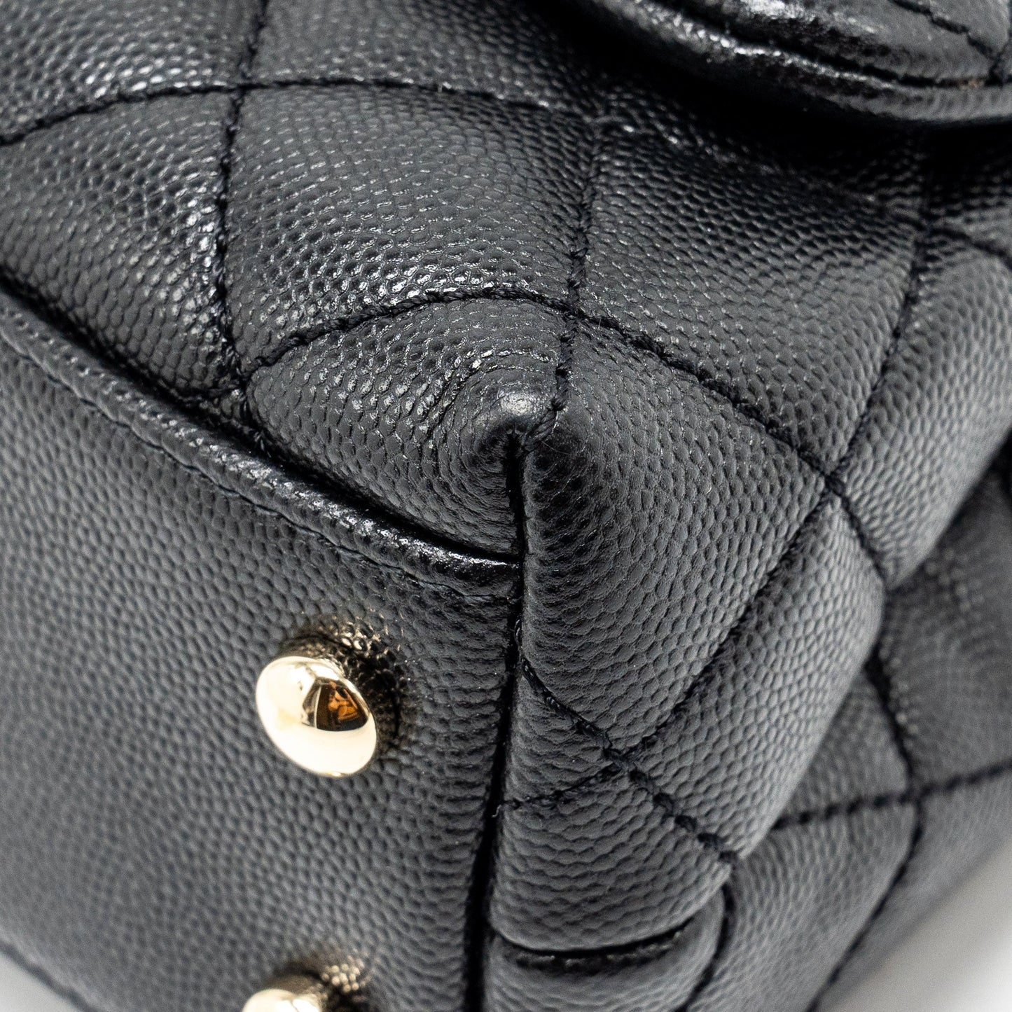 Chanel mini coco handle Caviar black L