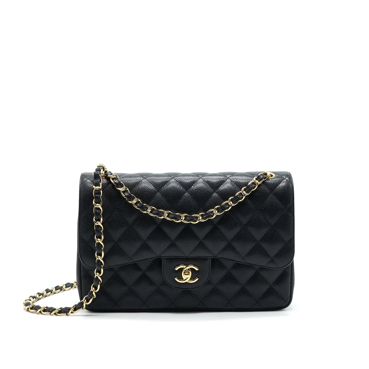 CHANEL JUMBO CLASSIC DOUBLE FLAP CAVIAR BLACK