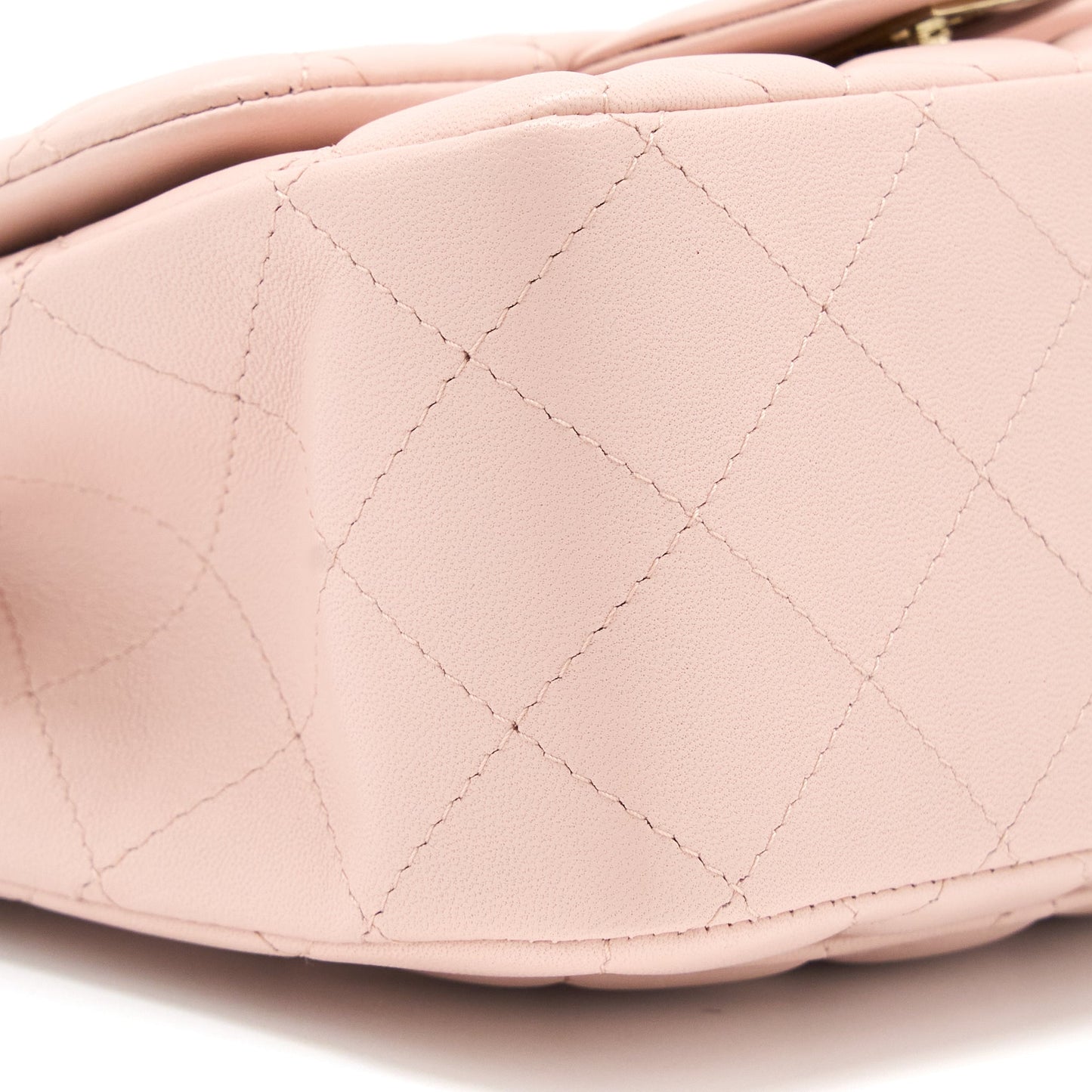 Chanel Mini Square Flap bag Lambskin Light Pink L (Microchip)