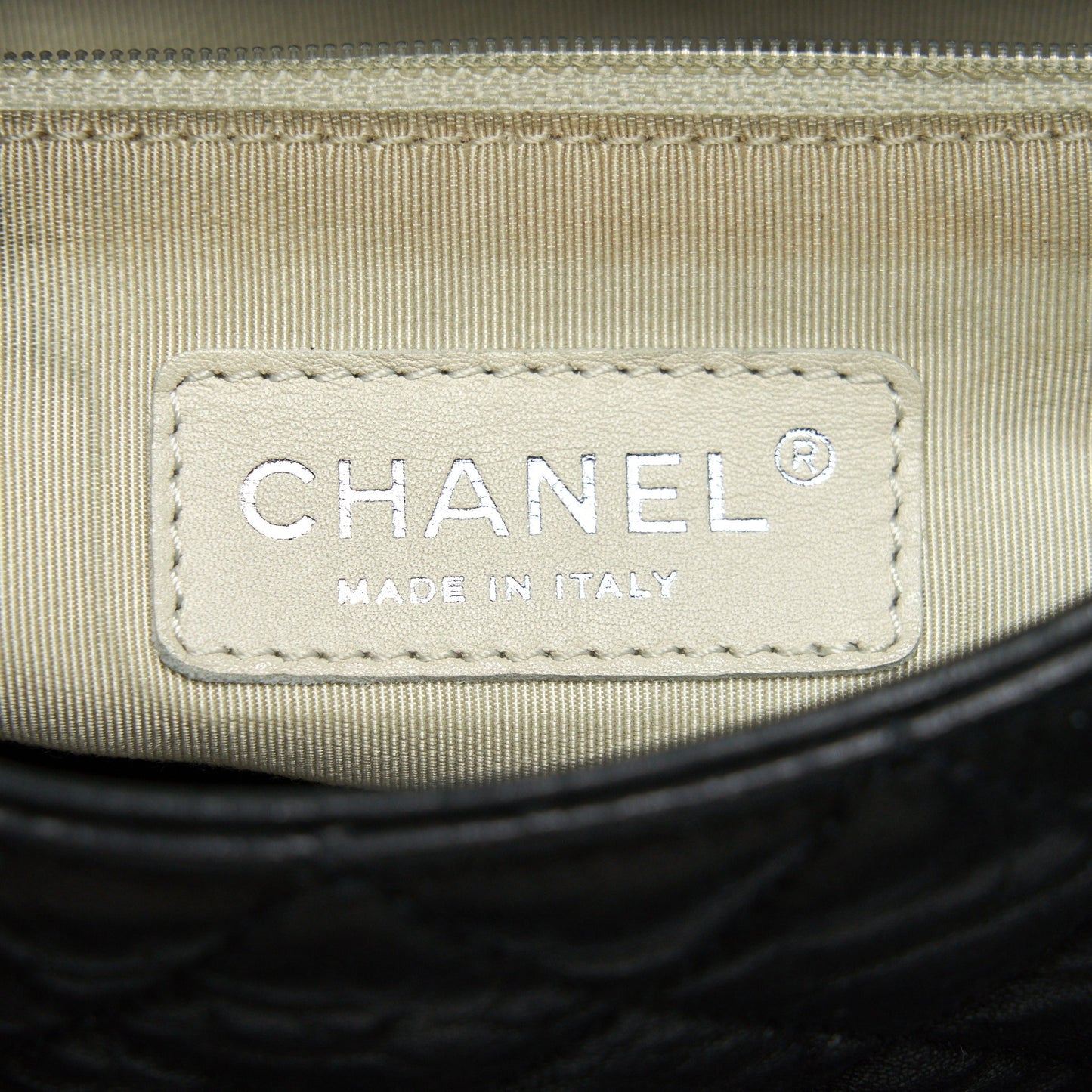 Chanel Quilted Leather With Chain Shoulder Bag XL Black