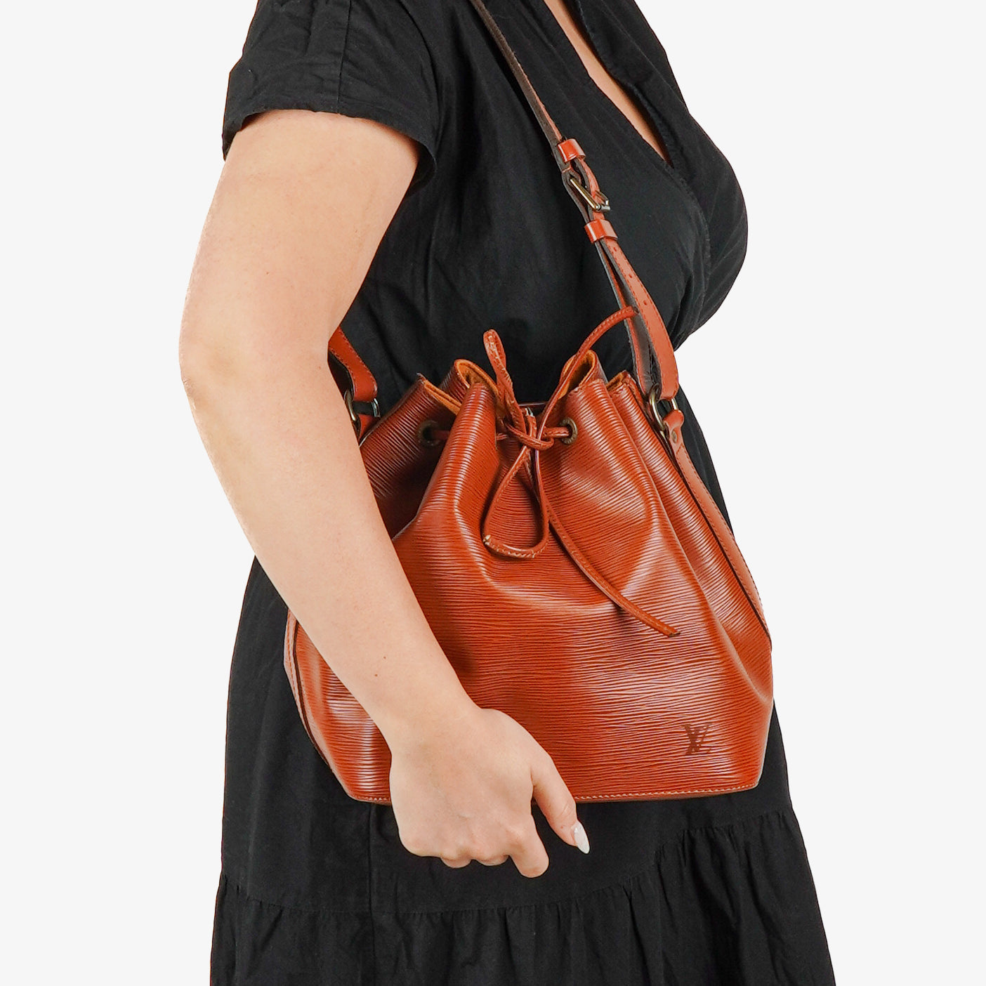 Louis Vuitton Petit Noe Brown EPI Leather Shoulder Bag