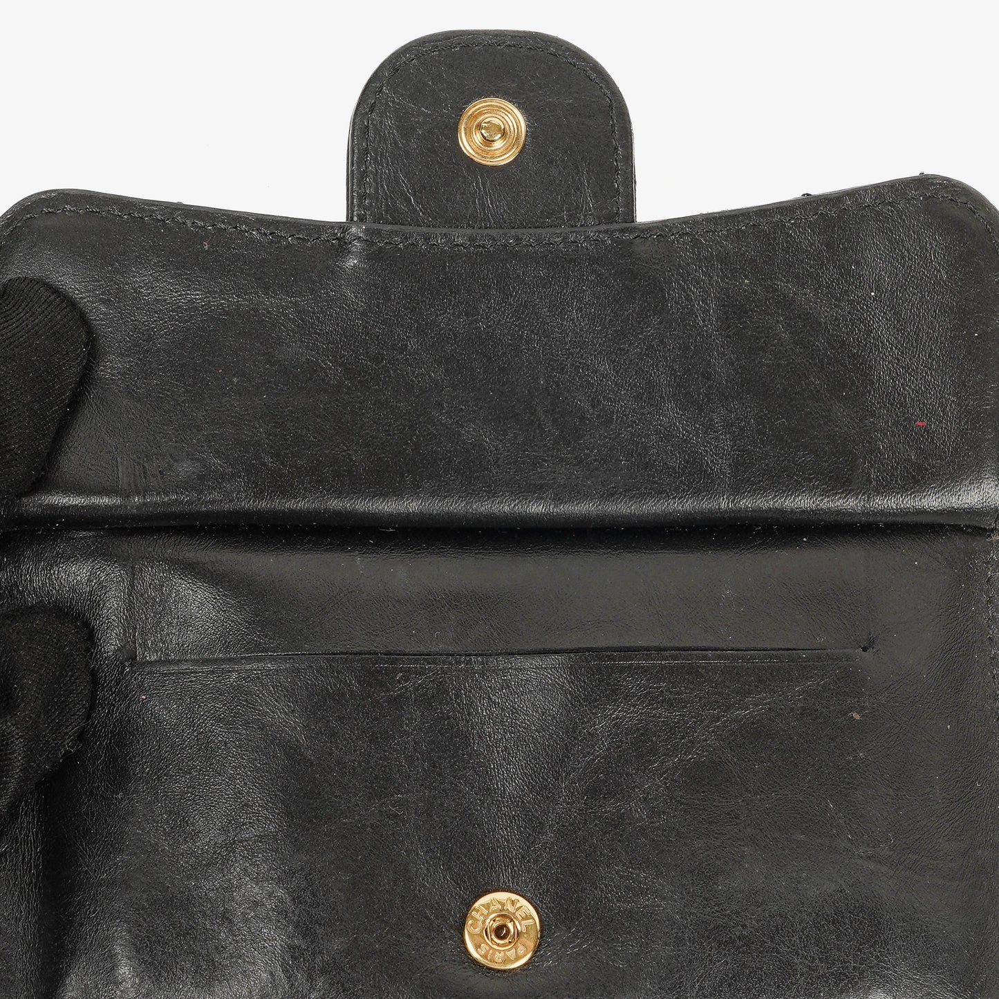 Chanel Black Quilted Leather Coin Purse