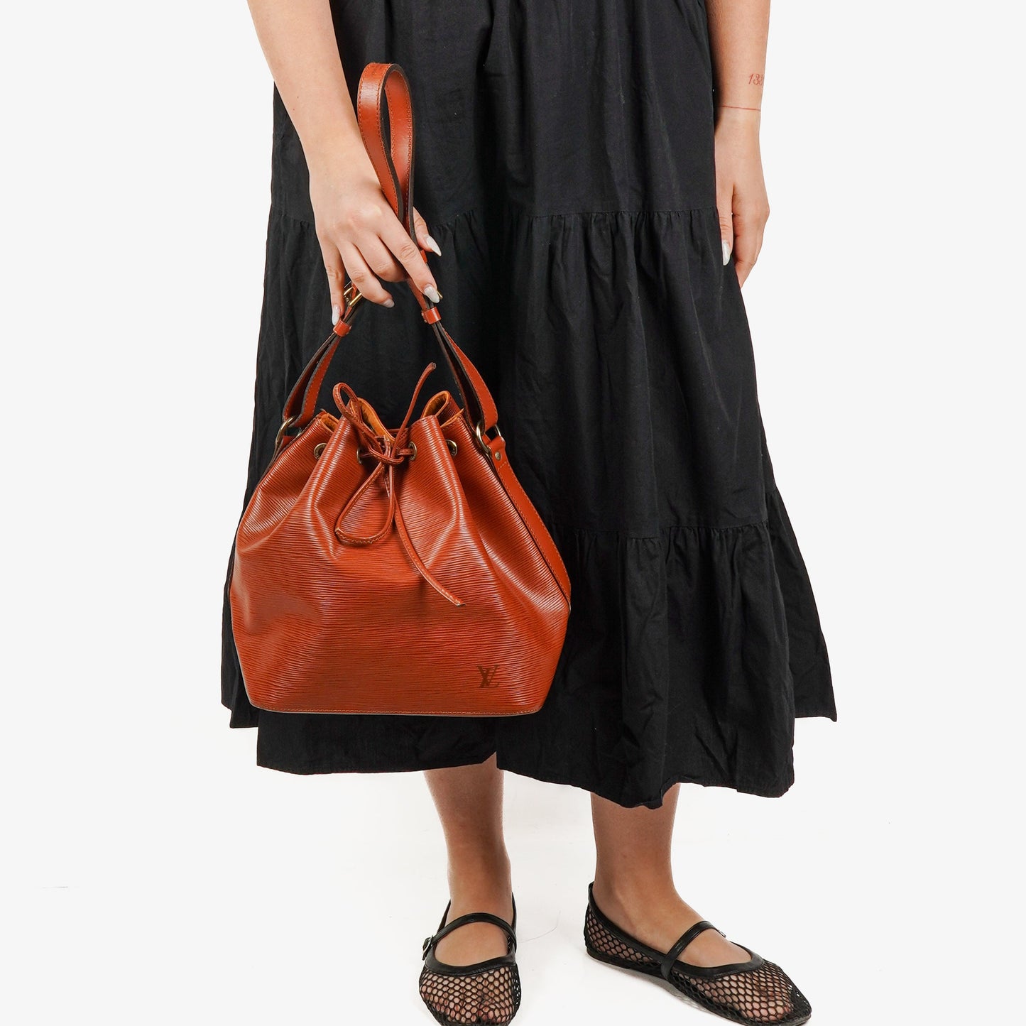 Louis Vuitton Petit Noe Brown EPI Leather Shoulder Bag